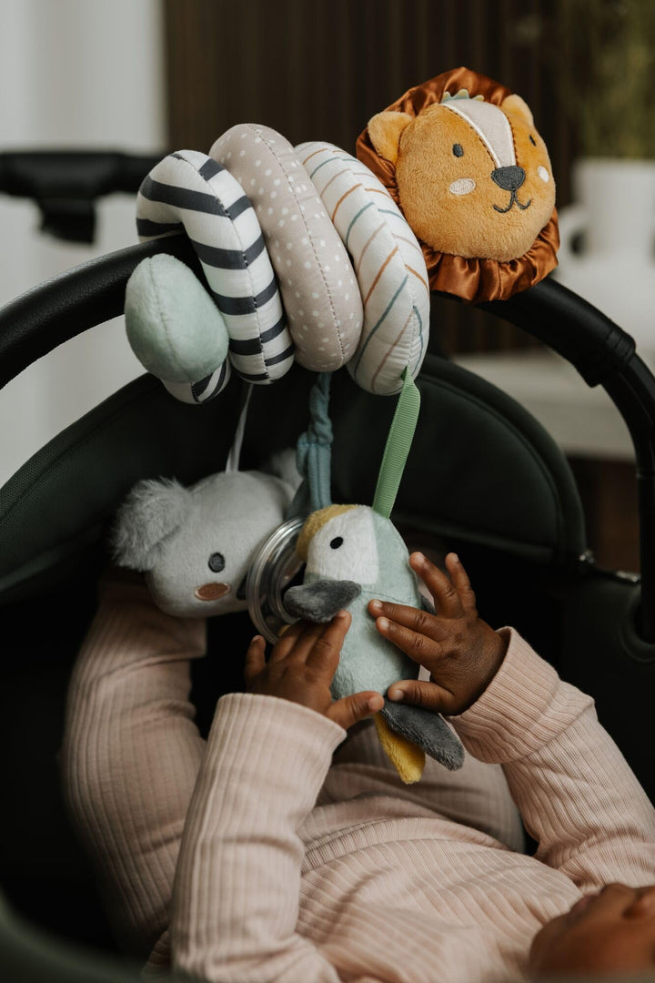Nuby Animal Adventures Activity Spiral - Sensory Pram Toy for Babies 0-3 Years