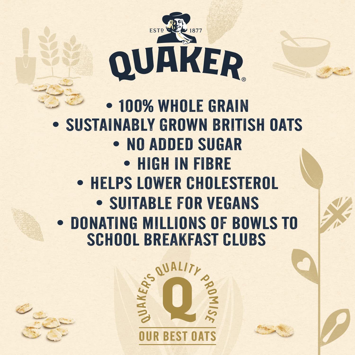 Quaker Rolled Porridge Oats, 500 g 4