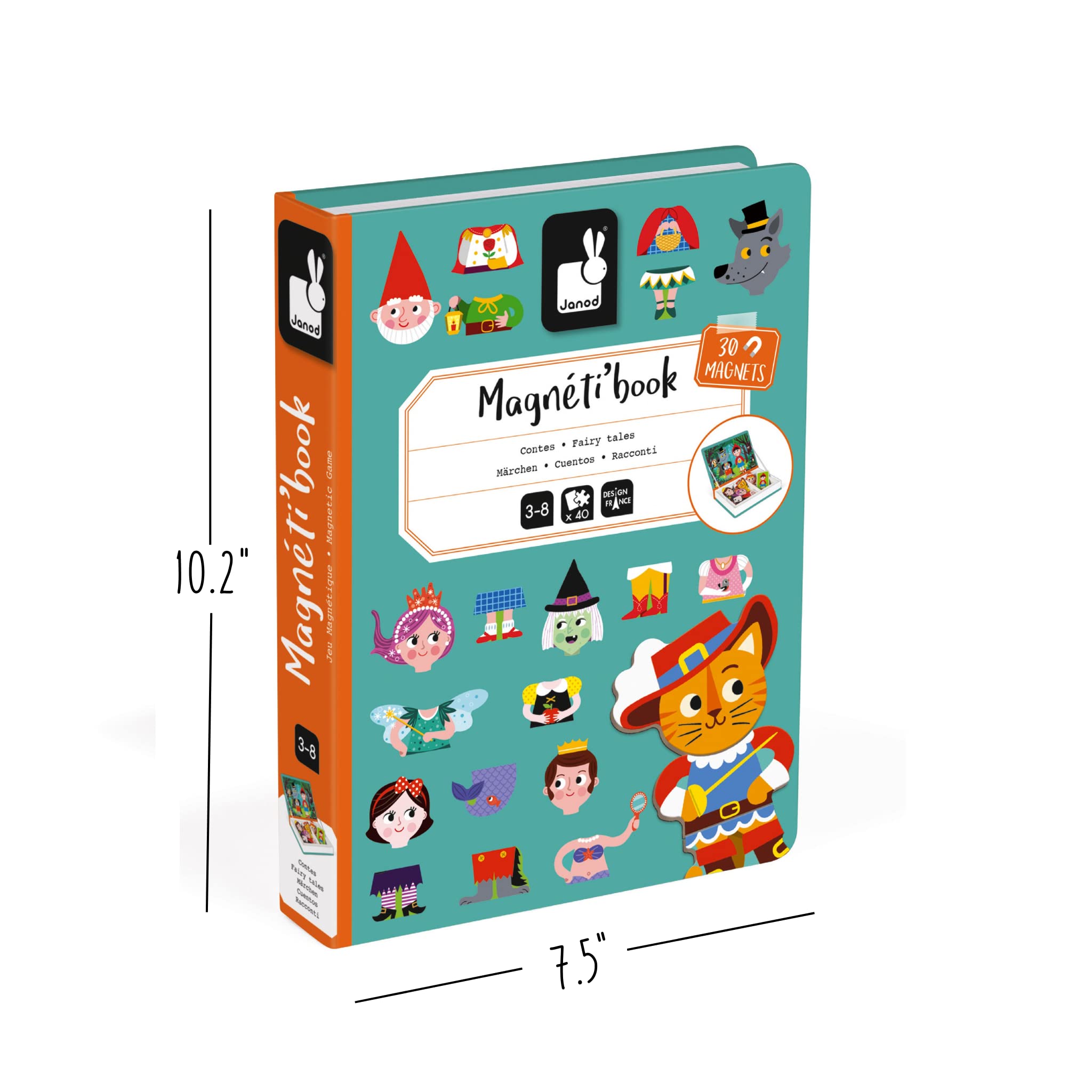 Janod Magneti'Book Story Book - 40-Piece Magnetic Educational Set for Ages 3+ 3