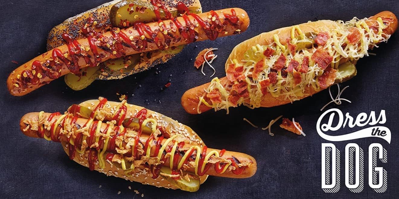 Dino's Famous Brooklyn Big Dog Pork Hot Dogs | 4 Pack | 85% Beechwood Smoked Pork | 360g