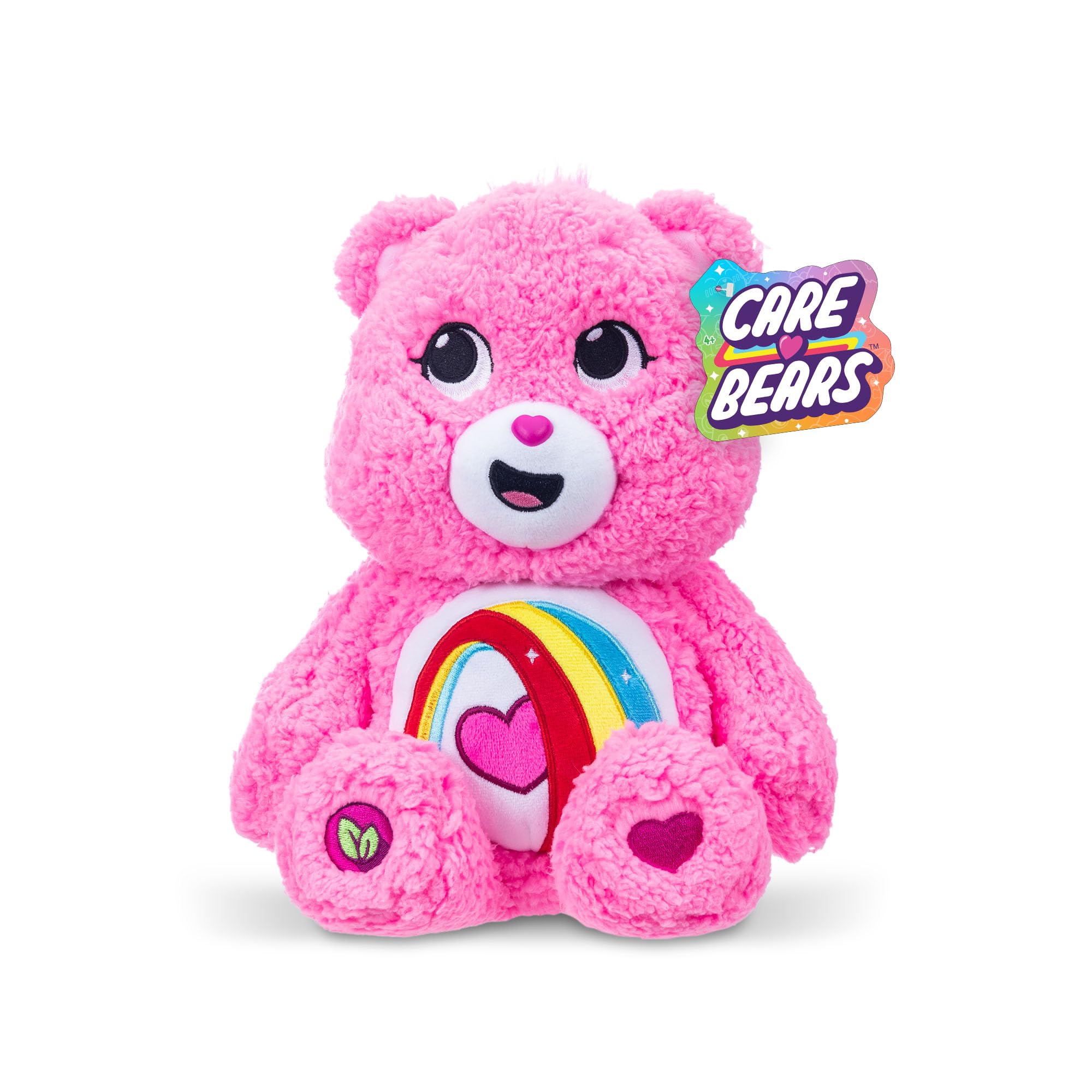 Care Bears Cosy Collection - Cheer Bear 35cm Plush with Rainbow Belly Badge