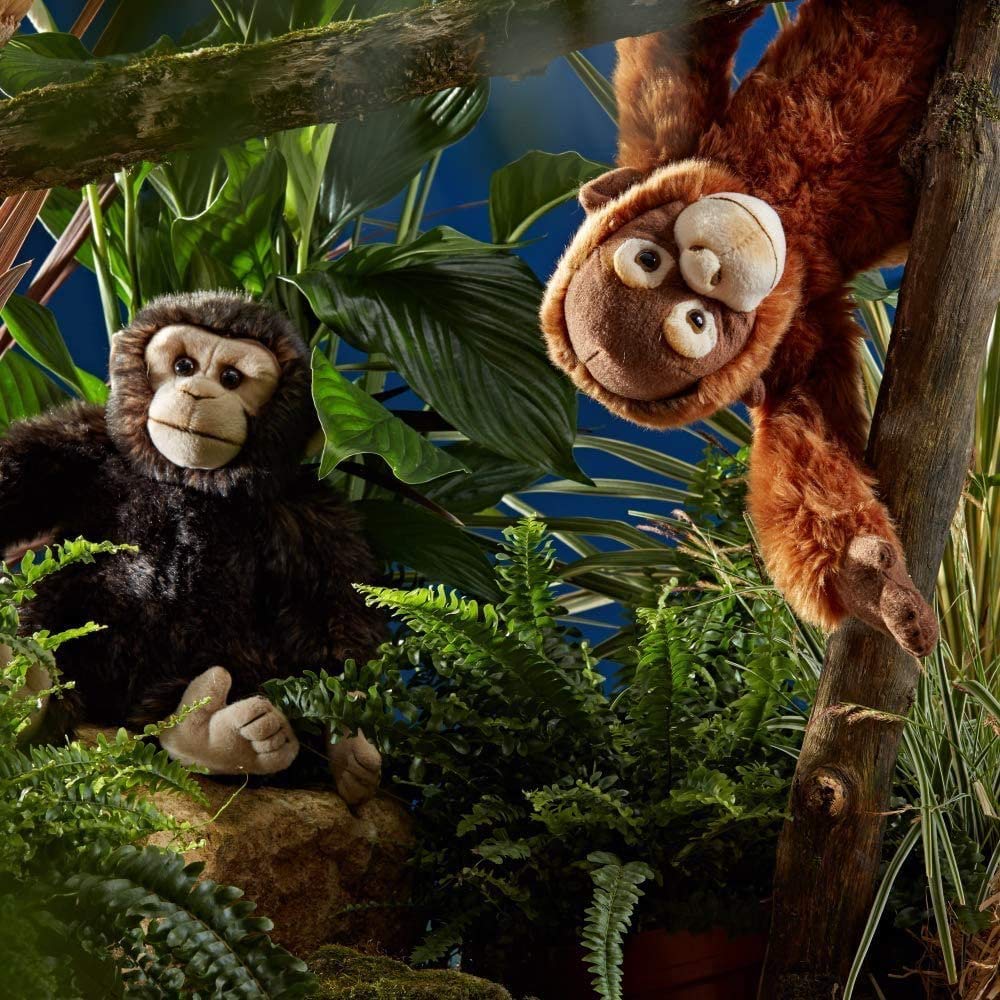 Living Nature Orangutan Plush Toy - Realistic Eco-Friendly Cuddly Monkey, 24cm Brown 6