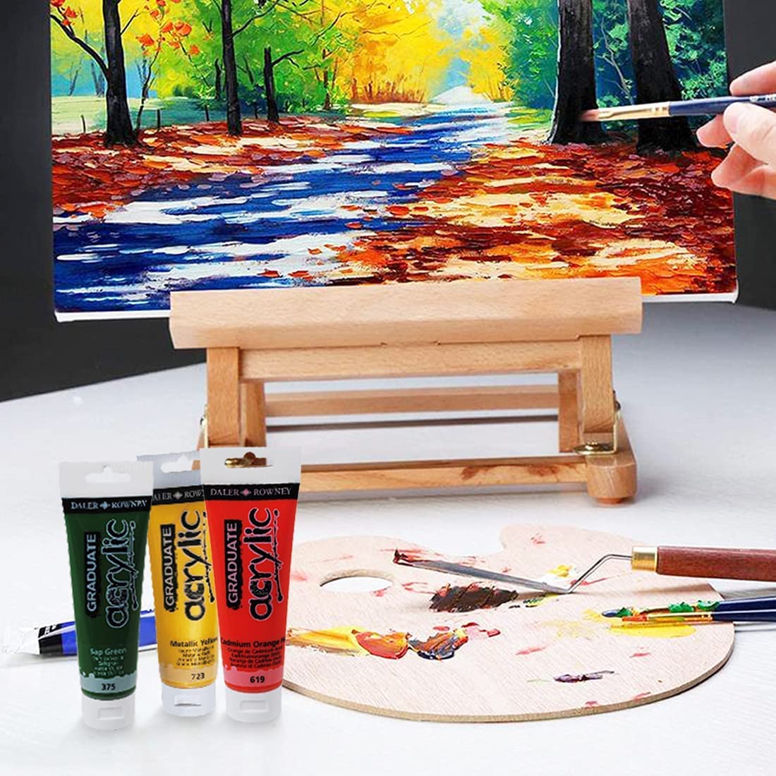 Daler Rowney Graduate Acrylic Paint - 120 ml Tube, Titanium White