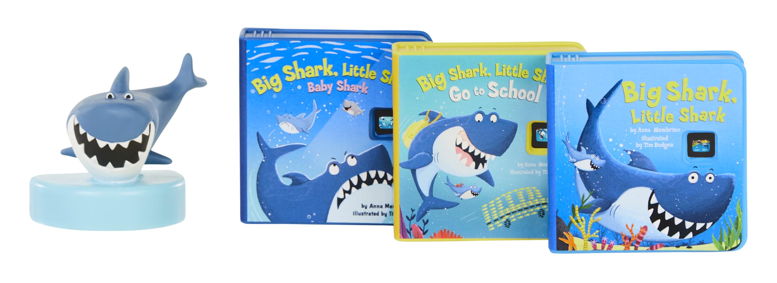 little tikes Story Dream Machine Collection - The Big Shark, Little Shark Storytime Books & Audio Play Character | Ages 3+ 6