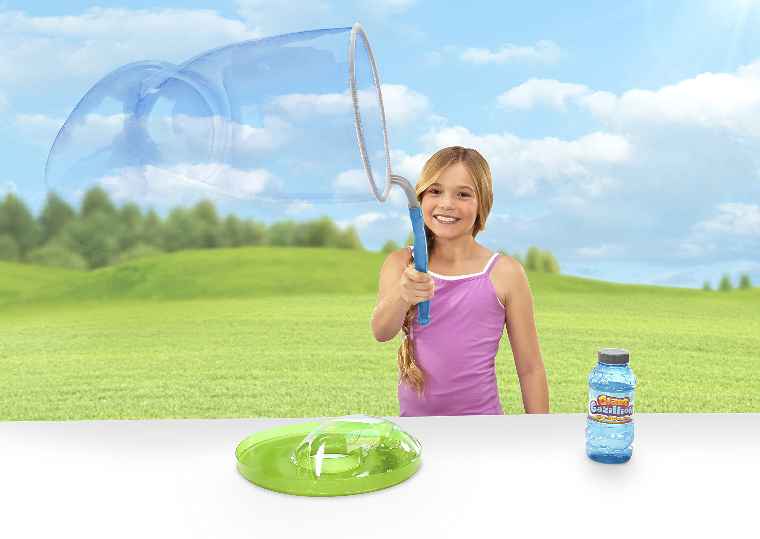 Gazillion Bubbles Incredibubble Wand Set - Giant Bubbles, Includes 475ml Solution, Multicolor