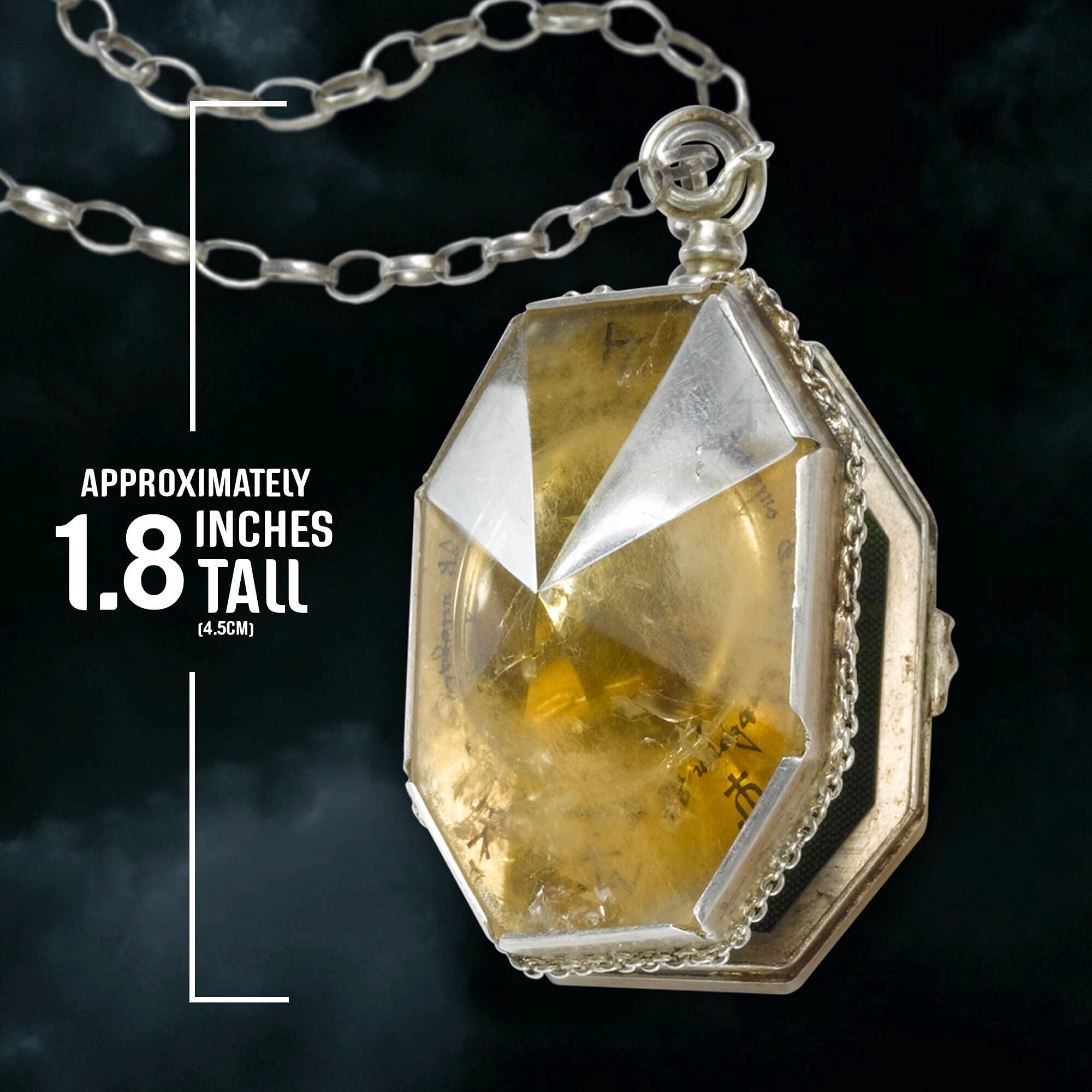 The Noble Collection Harry Potter The Locket from the Cave - Die-Cast Metal Locket with Chain & Wooden Display Case 10