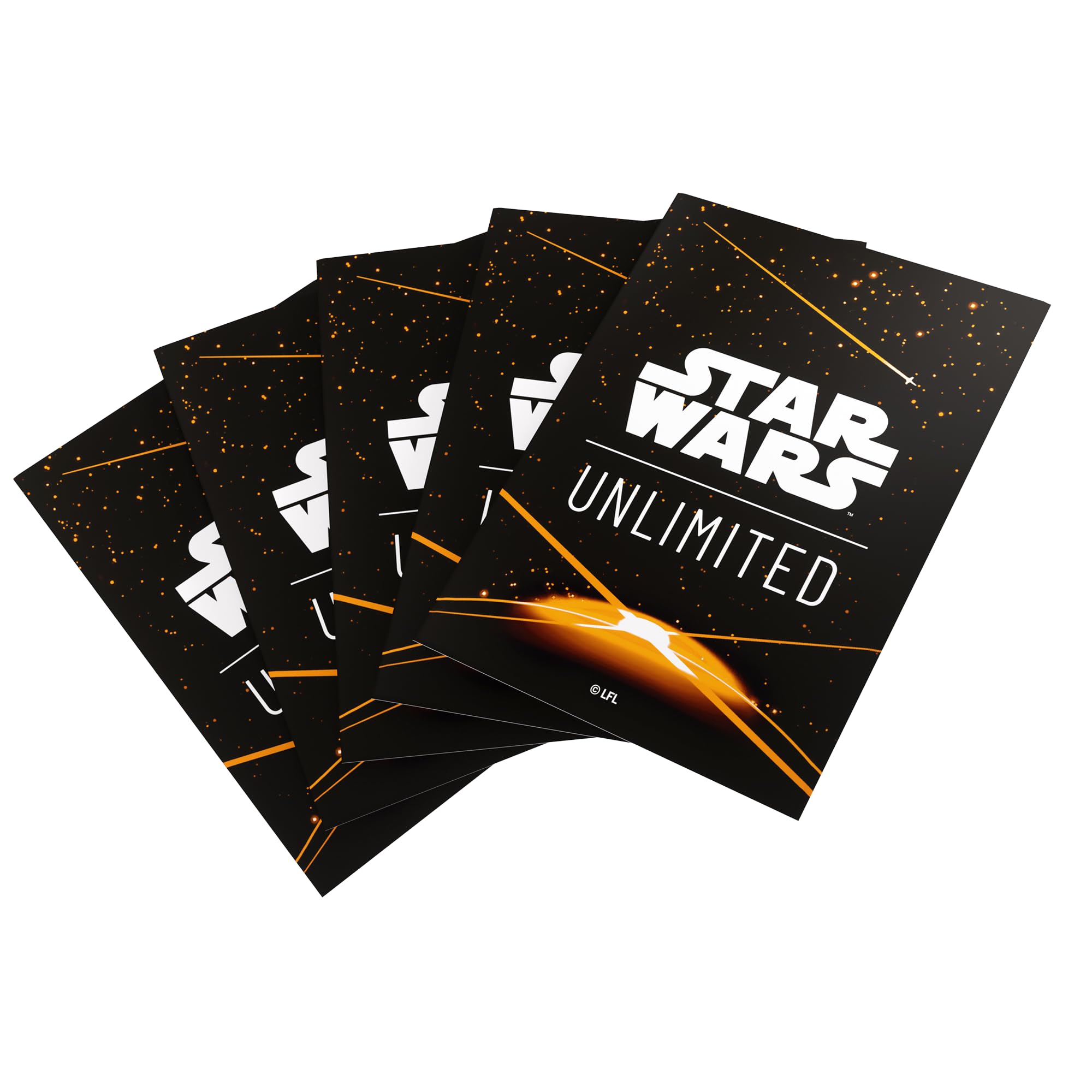 Gamegenic Star Wars: Unlimited Art Sleeves - Card Back Orange | 66x92mm | 60 Sleeves + 1 Leader Sleeve 1