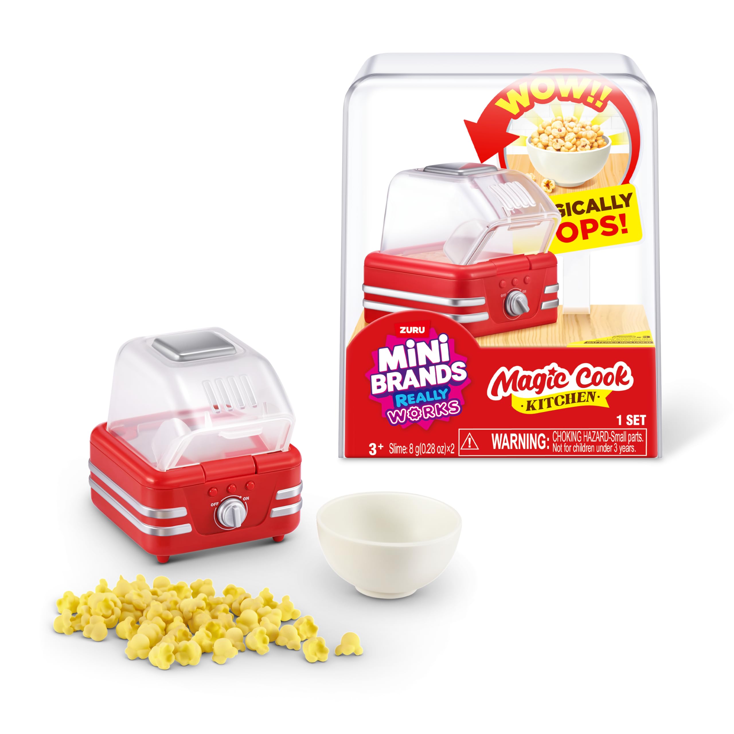 Mini Brands Really Works Magic Cook Kitchen Capsule Series 1 - Working UV Light | Red | Ages 3+