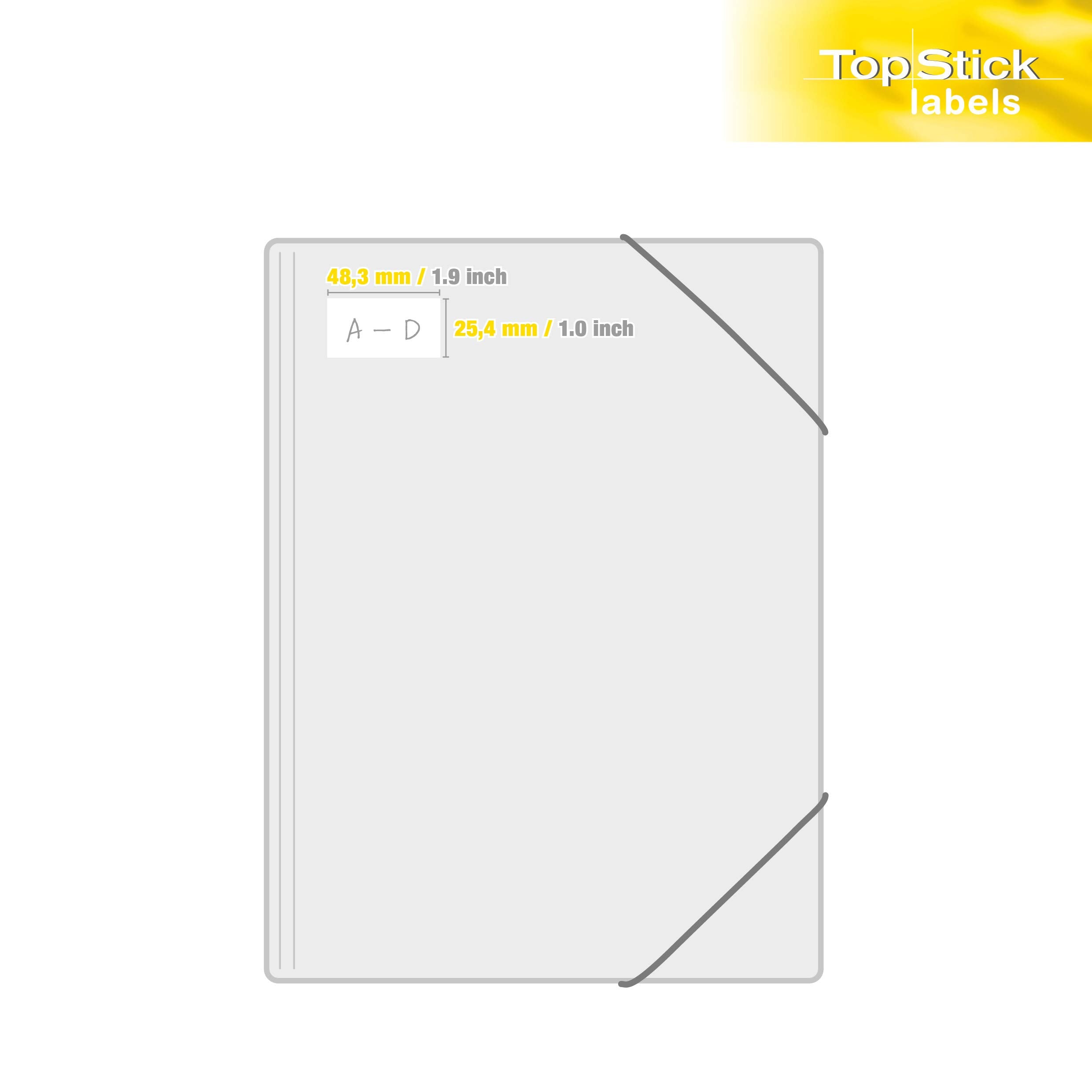 TopStick 8731 Multi-Purpose Labels - 44 Labels/Sheet, 48.3 x 25.4 mm, 100 Sheets | Laser/Inkjet Compatible 5