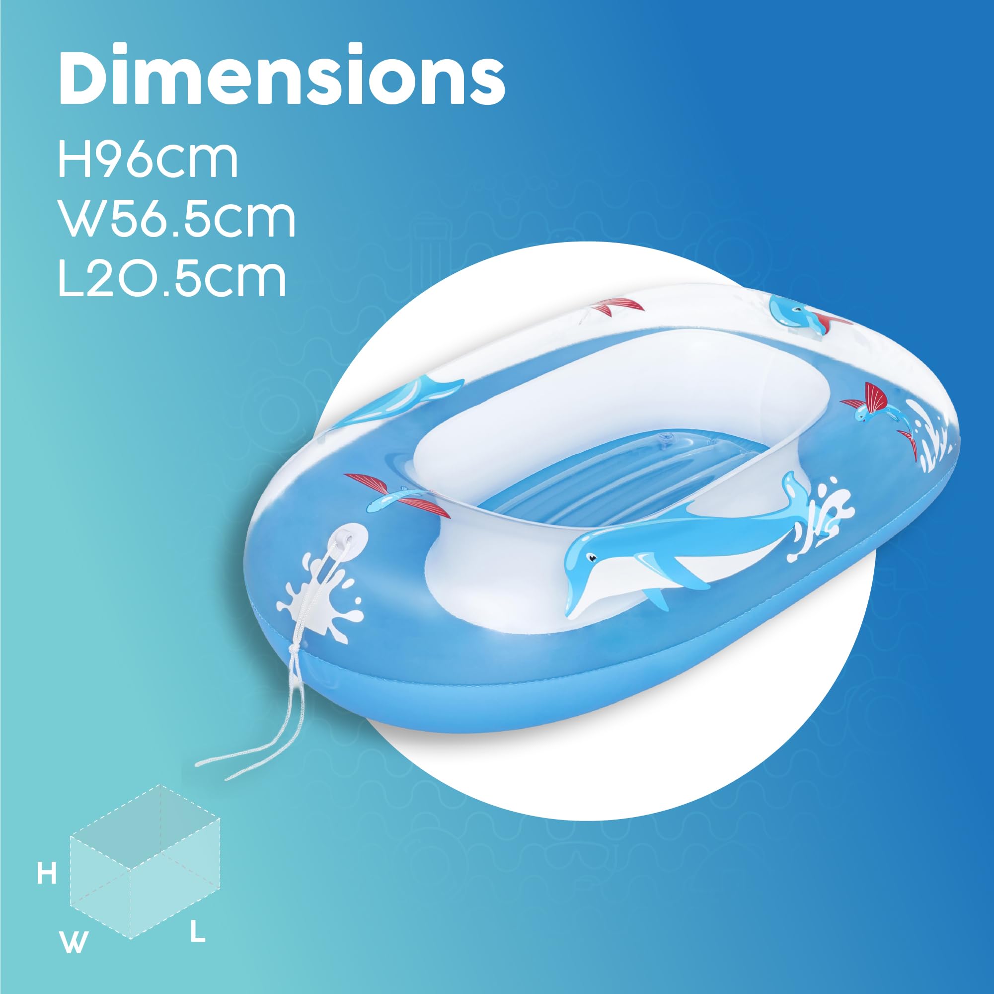 Bestway Inflatable Baby Boat Dolphin Pool Raft for Kids Ages 3+ | 1.02m x 69cm 6