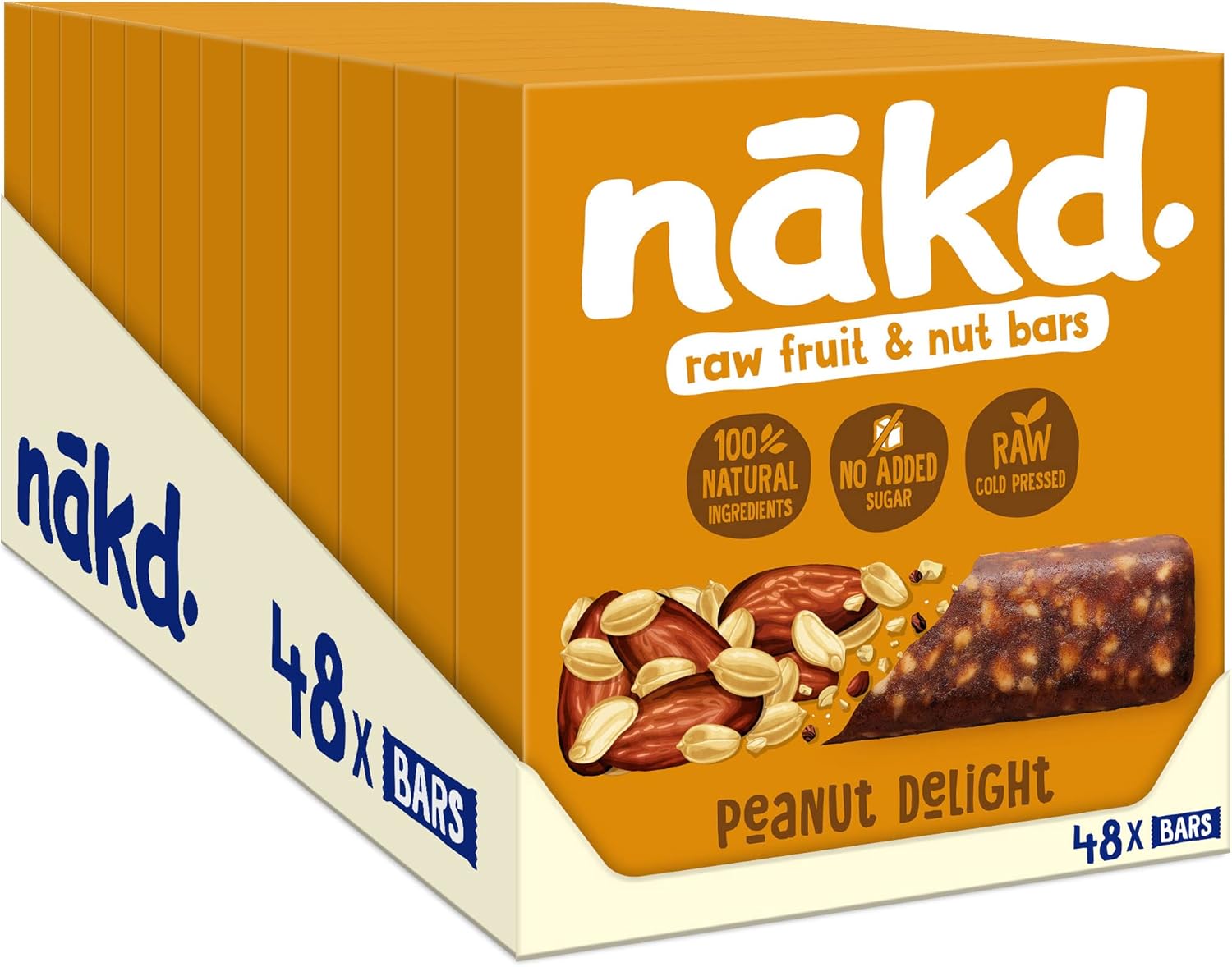 Nakd Peanut Delight Natural Fruit & Nut Bars - Vegan, Gluten-Free, No Added Sugar 1