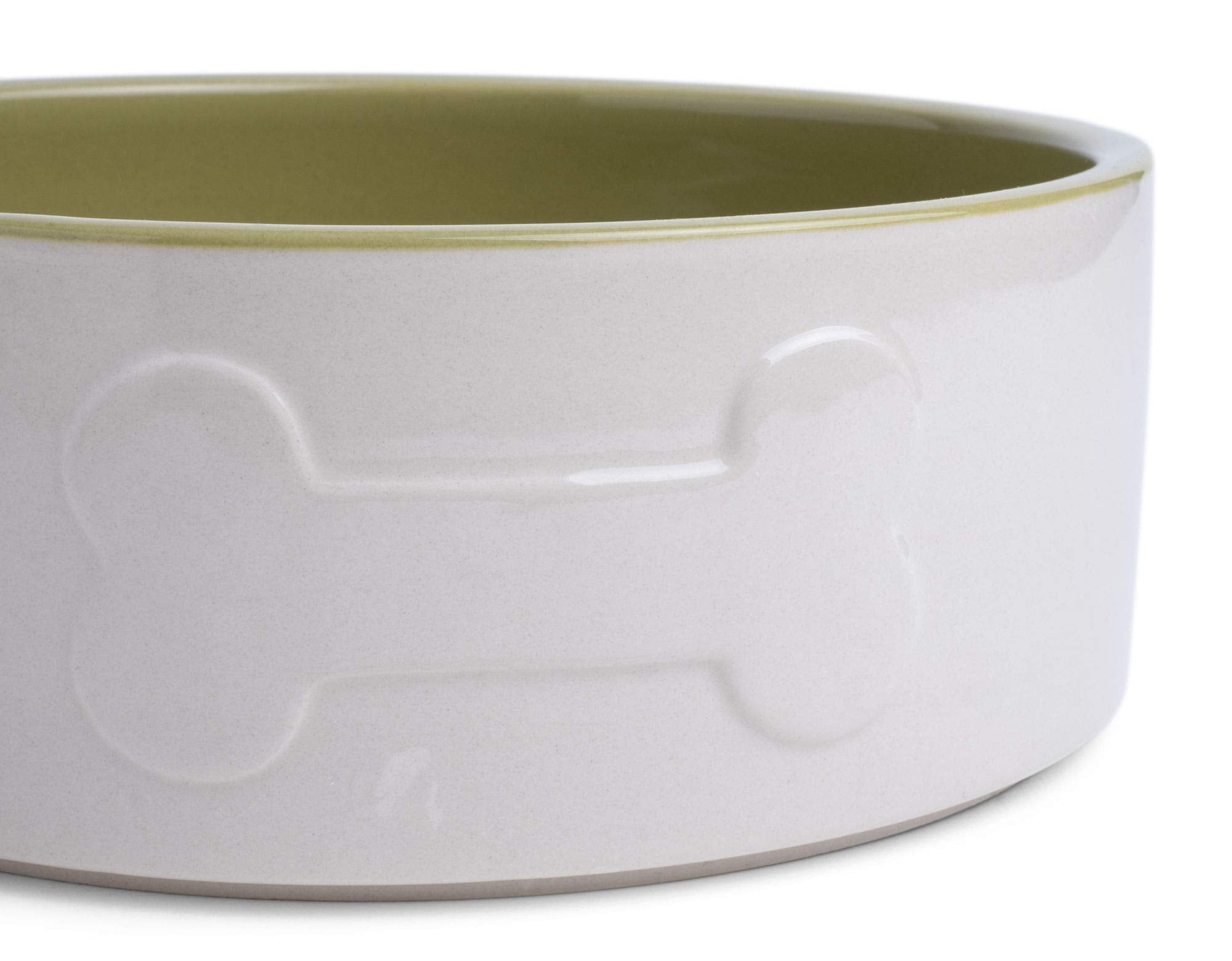 Petface Ceramic Bone Dog Bowl - 20 cm Diameter | Durable Ceramic | Easy Clean