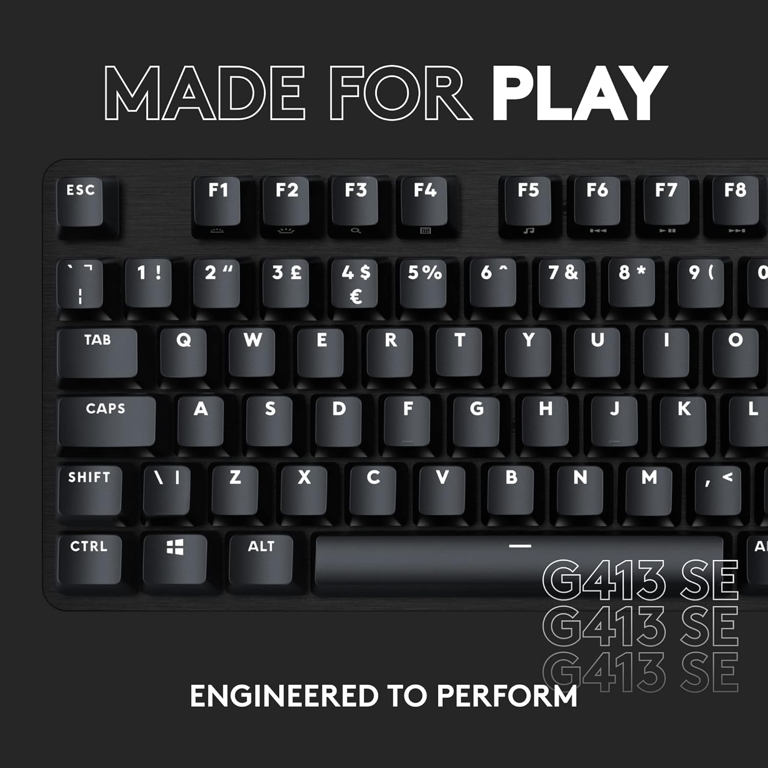 Logitech G413 SE Full-Size Mechanical Gaming Keyboard - Black Backlit Wired Keyboard with Tactile Switches 4