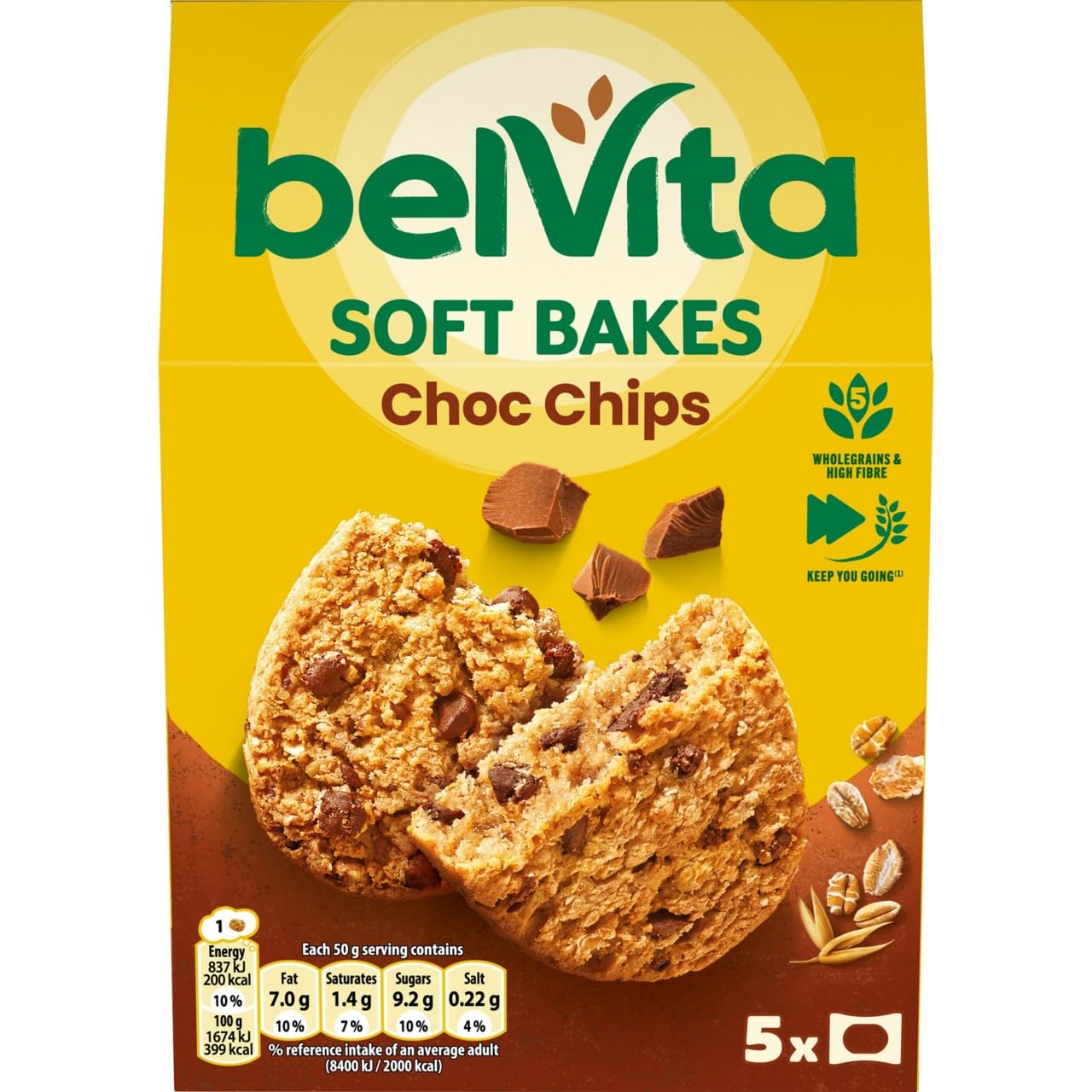 Belvita Chocolate Chip Soft Bakes Breakfast Biscuits - 250g 6