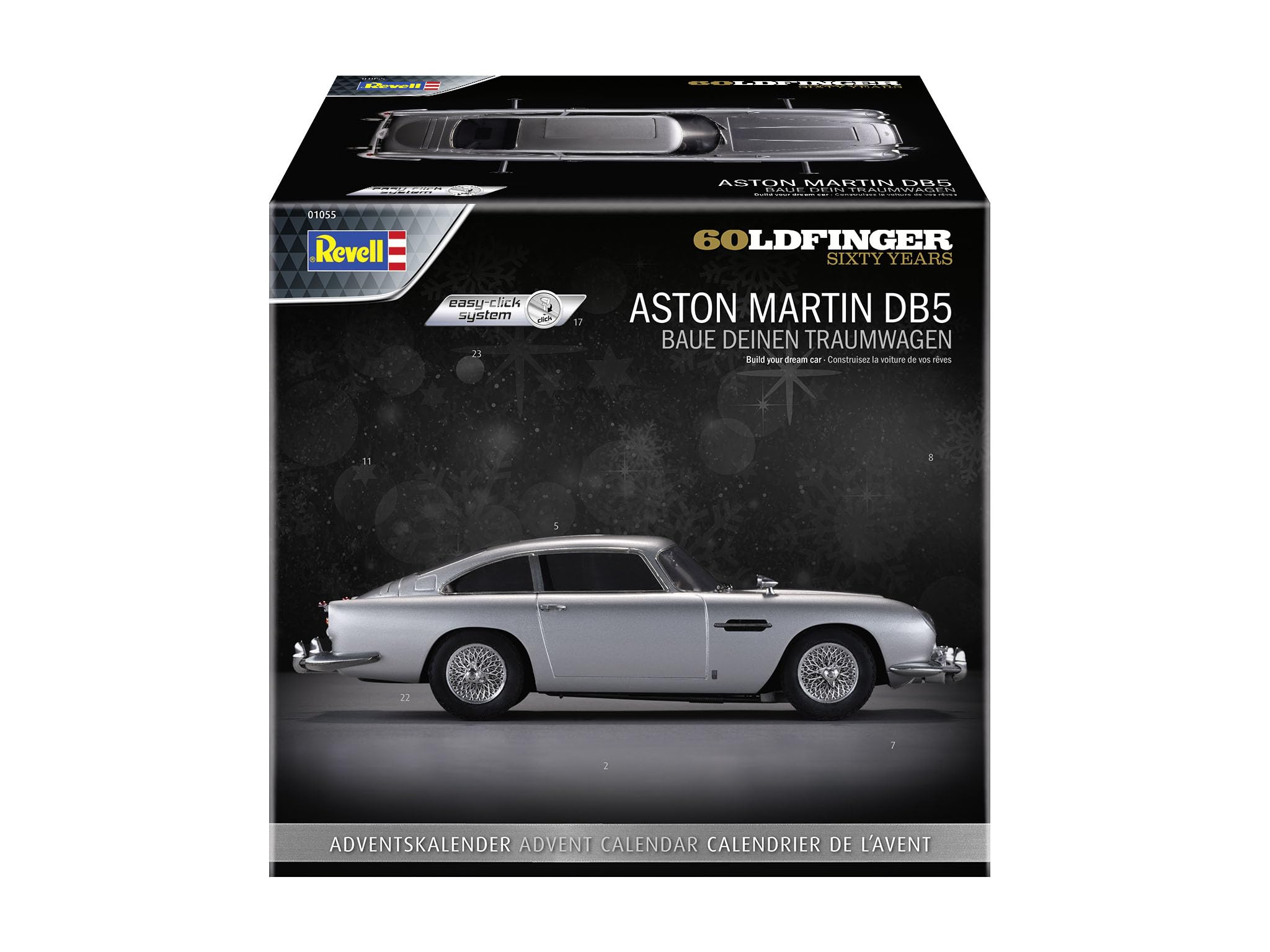 Revell 007 James Bond Aston Martin DB5 Advent Calendar - Easy-Click Model Kit for Ages 10+