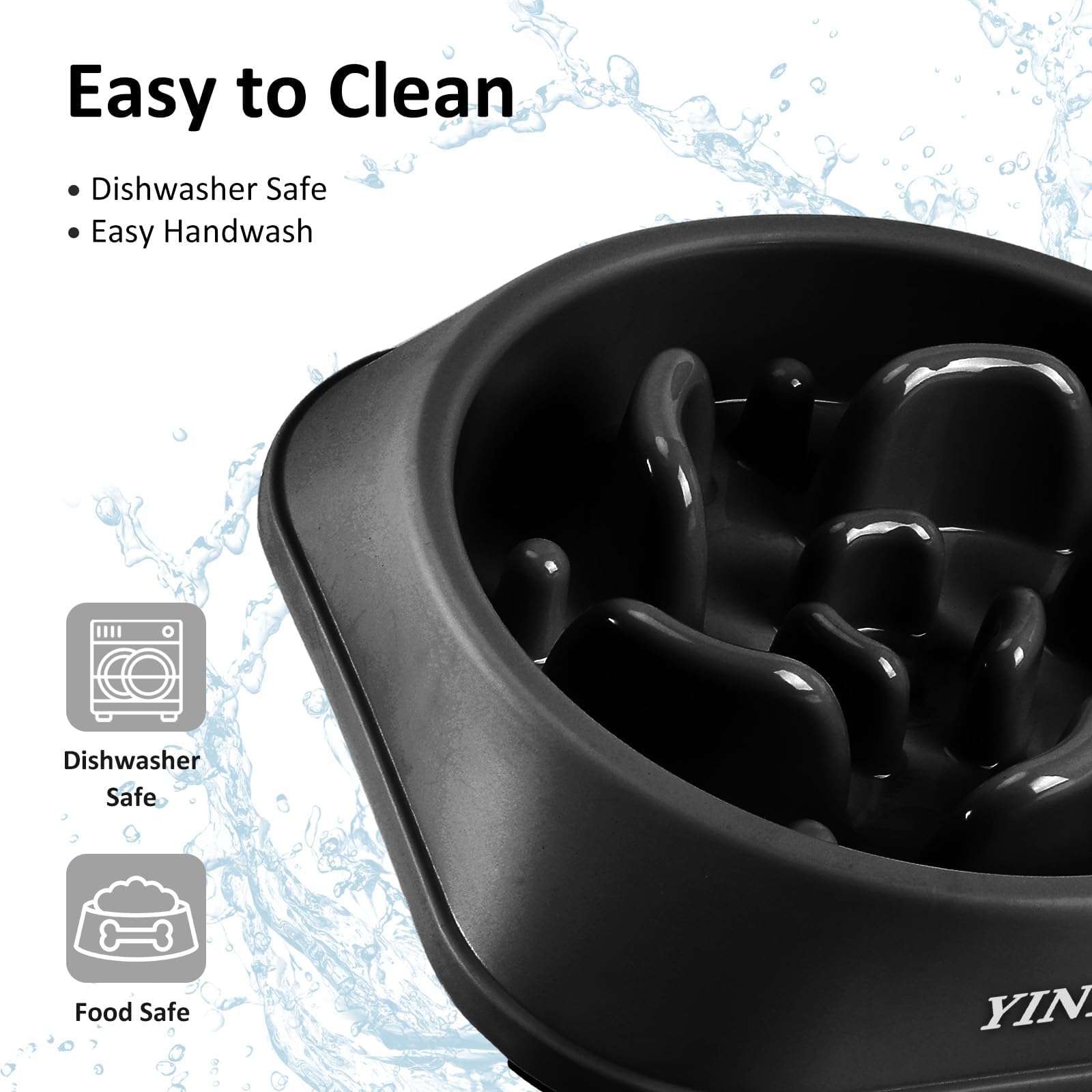 YINEYA Slow Feeder Dog Bowl - Prevents Choking & Bloat | Medium/Small Breed | Polypropylene 7