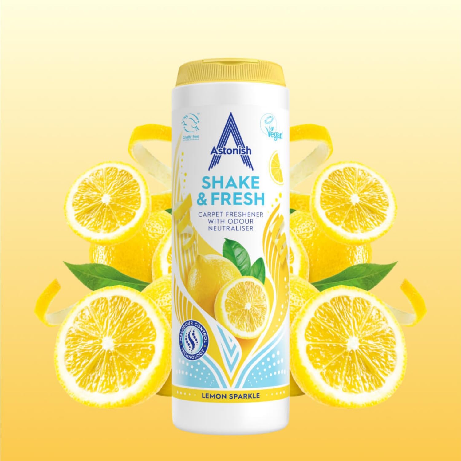 Astonish Shake & Fresh Carpet Freshener - Lemon Sparkle Scent (Multipack of 3 Bottles) 4