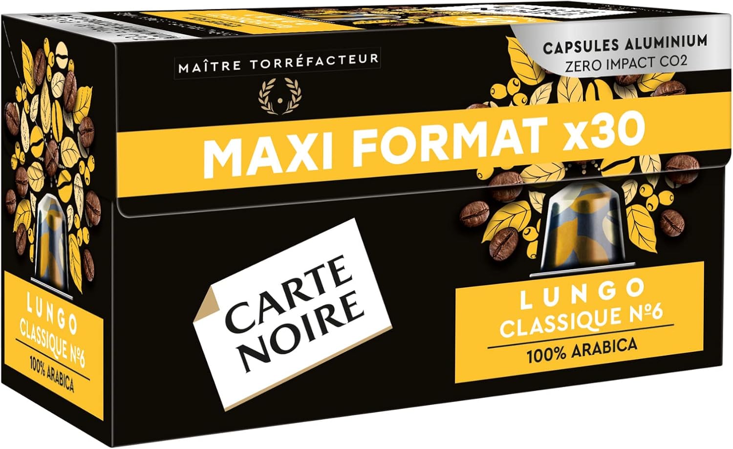 Carte Noire Espresso Lungo - 100% Arabica Nespresso Compatible Aluminium Capsules, 30 Capsules 1