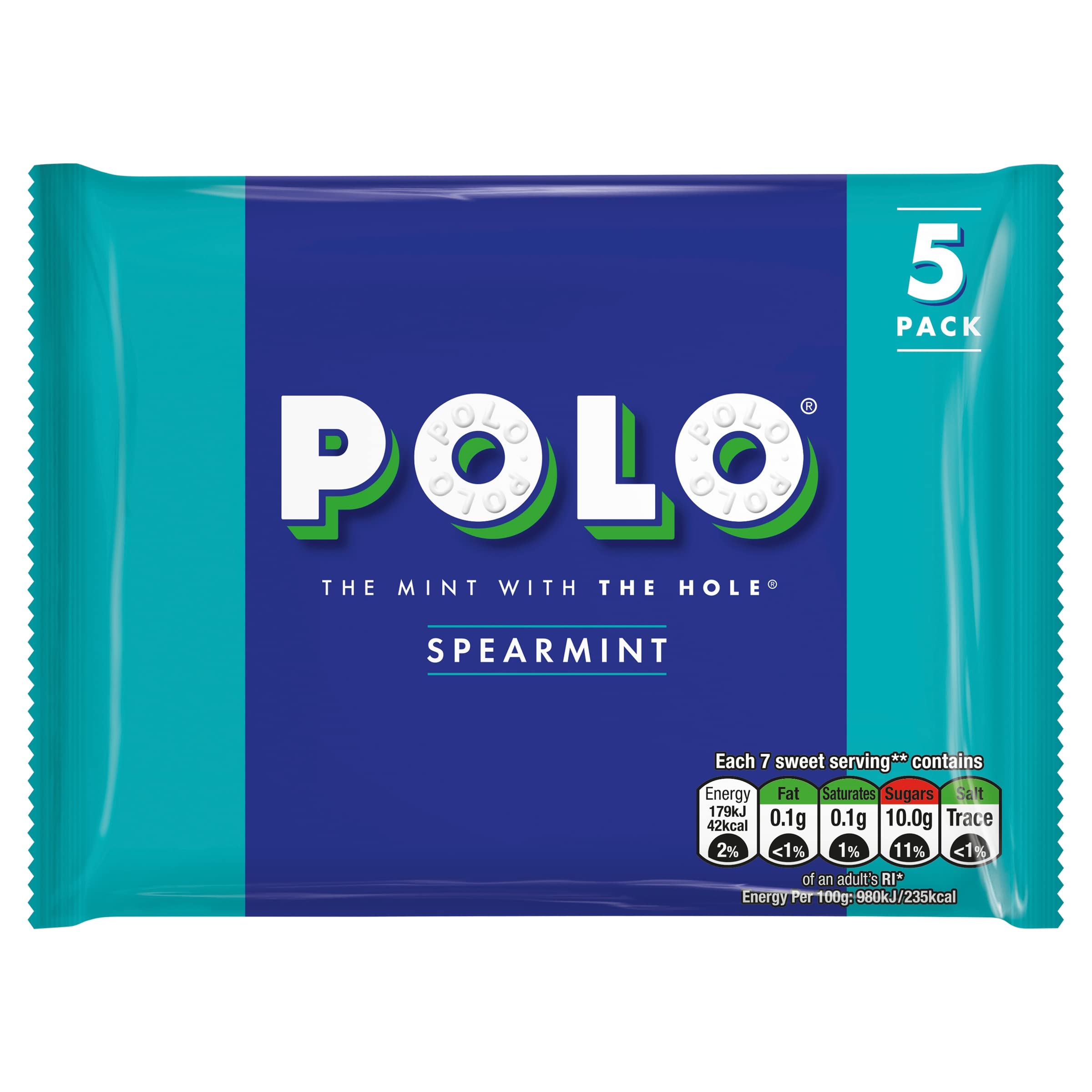 Polo Spearmint Mints Tube Multipack, 5 x 25 g 1