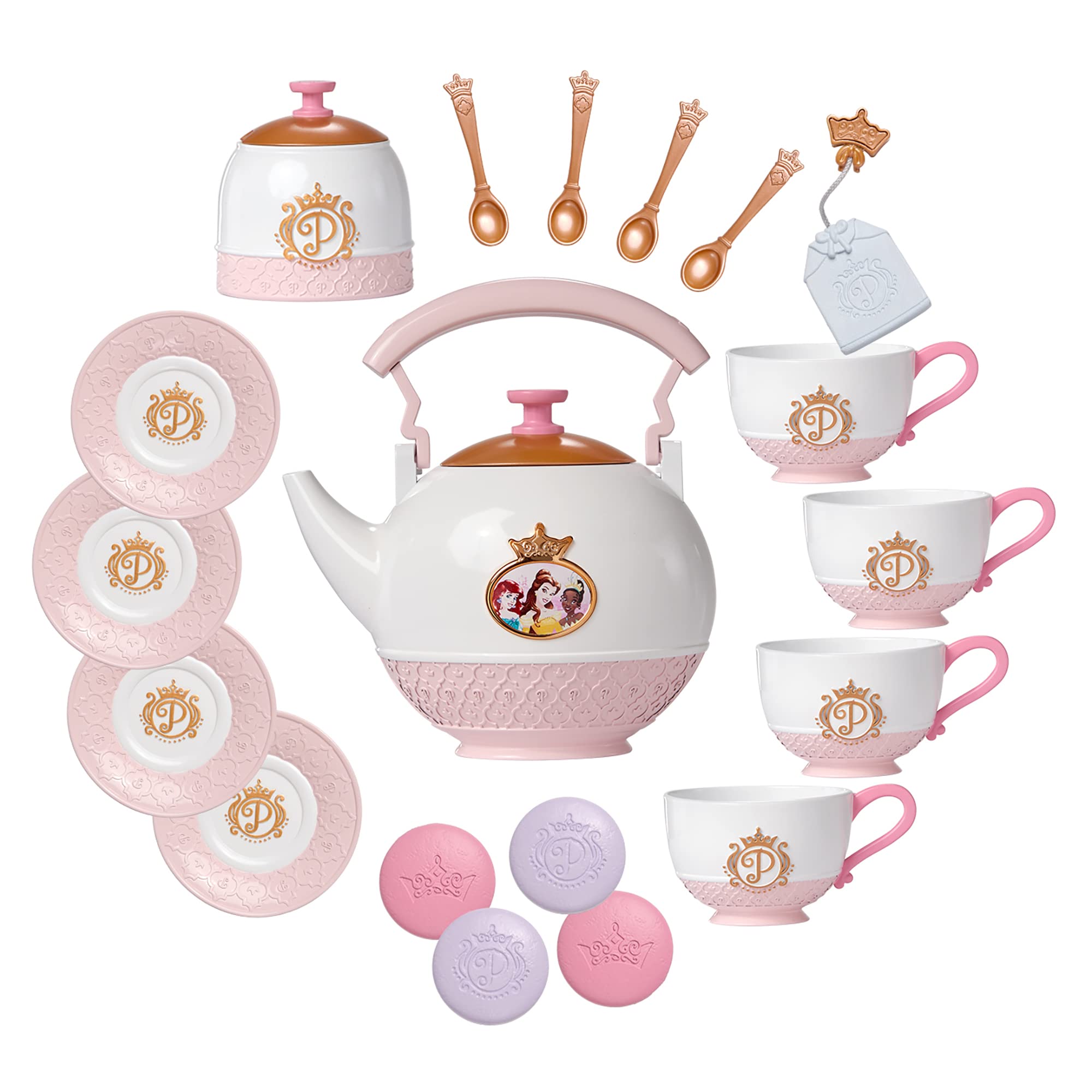 Disney Princess Style Collection 21-Piece Tea Set Playset for Girls Ages 3+ 10
