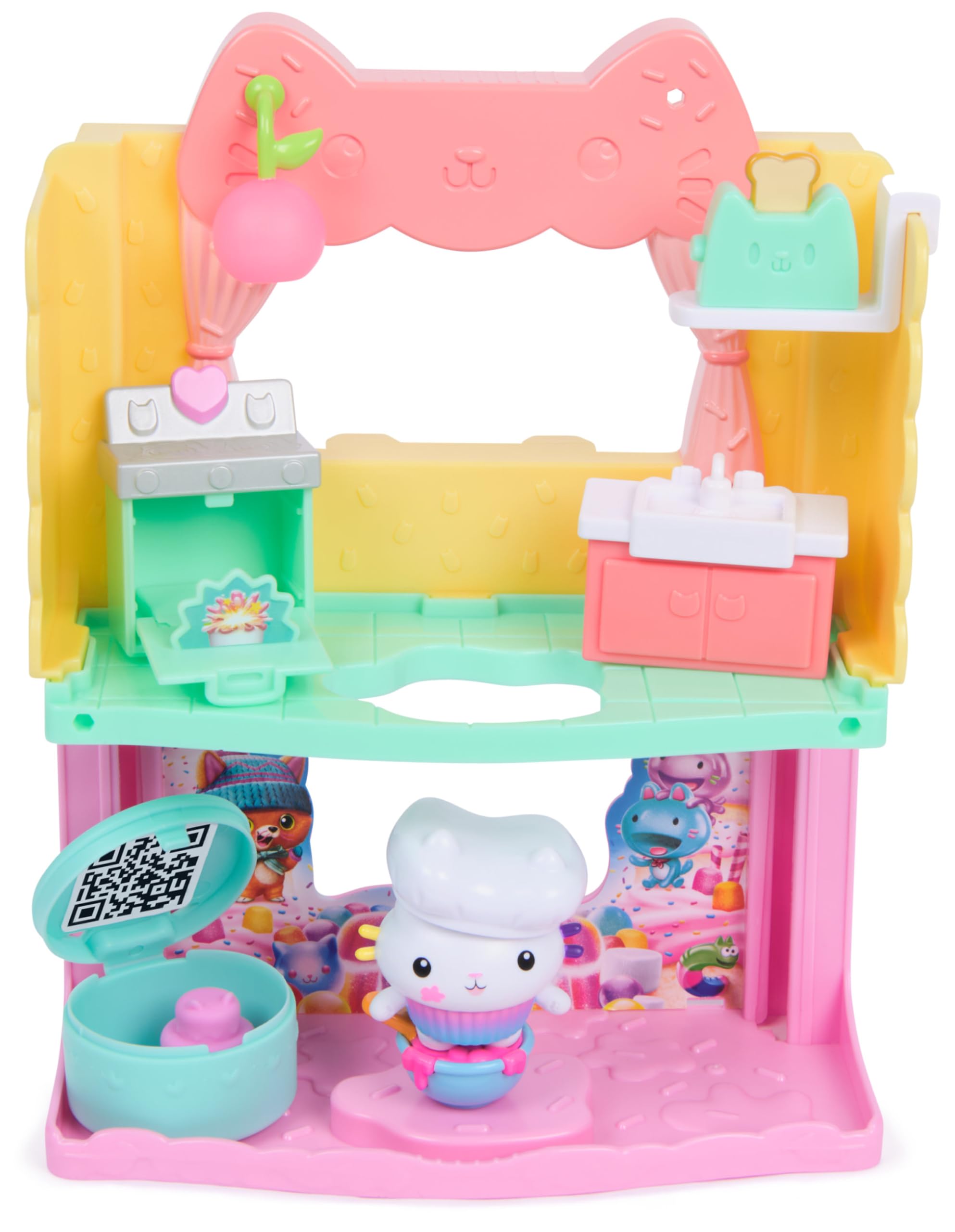 Gabby's Dollhouse: The Movie - Cakey's Sprinkle Cake-tastic Kitchen Playset 1