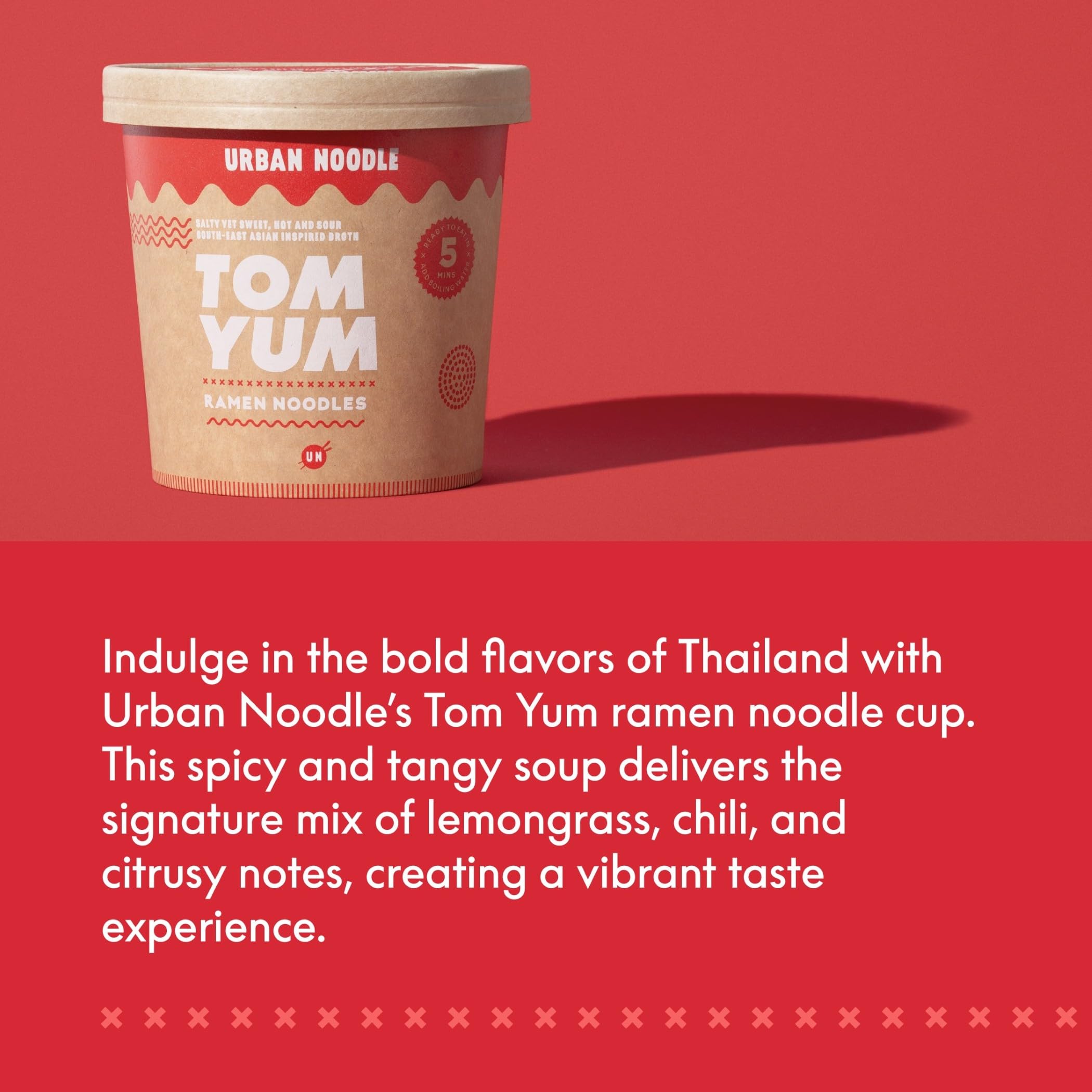 Urban Noodle - Tom Yum, Spicy Pho & Yaki Umami Ramen Noodles Variety Pack, Vegan Friendly 15