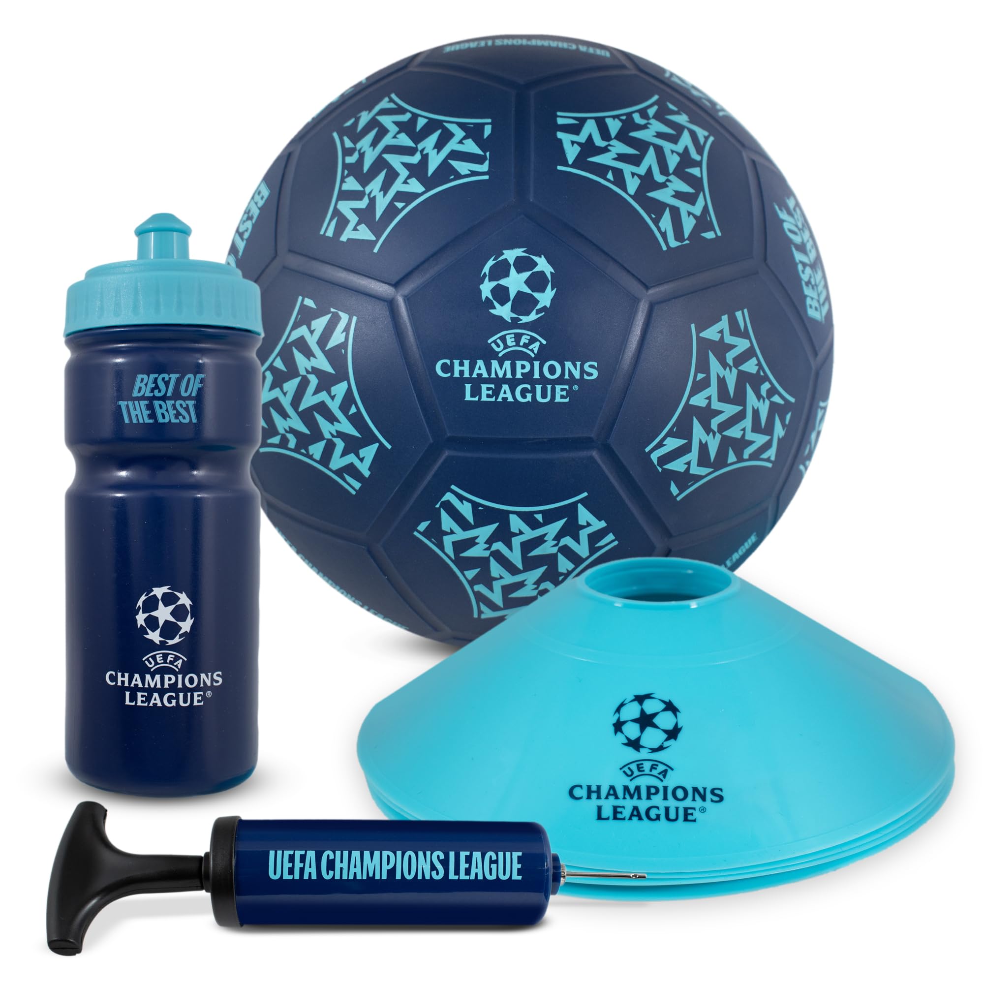 Hy-Pro UEFA Champions League Street Ball Set - Size 5 Playground Football Kit
