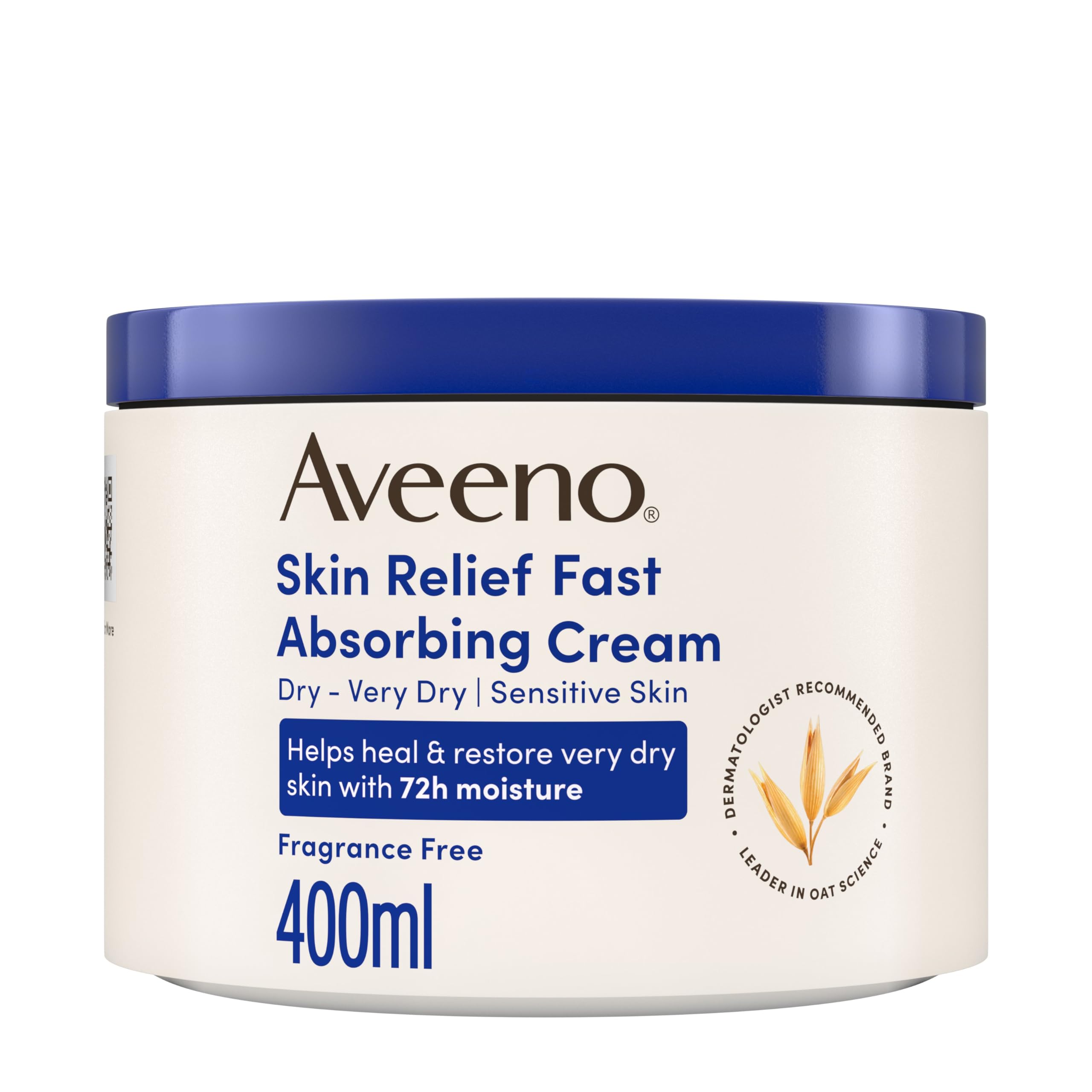 Aveeno Skin Relief Cream for Very Dry & Sensitive Skin | 400 ml | 72 Hour Moisture