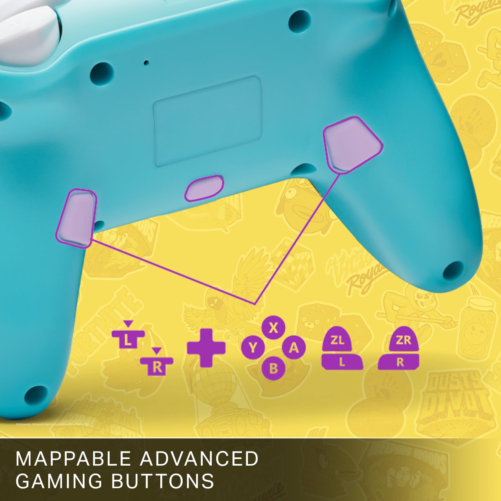 Fortnite Sticker Mania - PowerA Enhanced Wireless Controller for Nintendo Switch 7