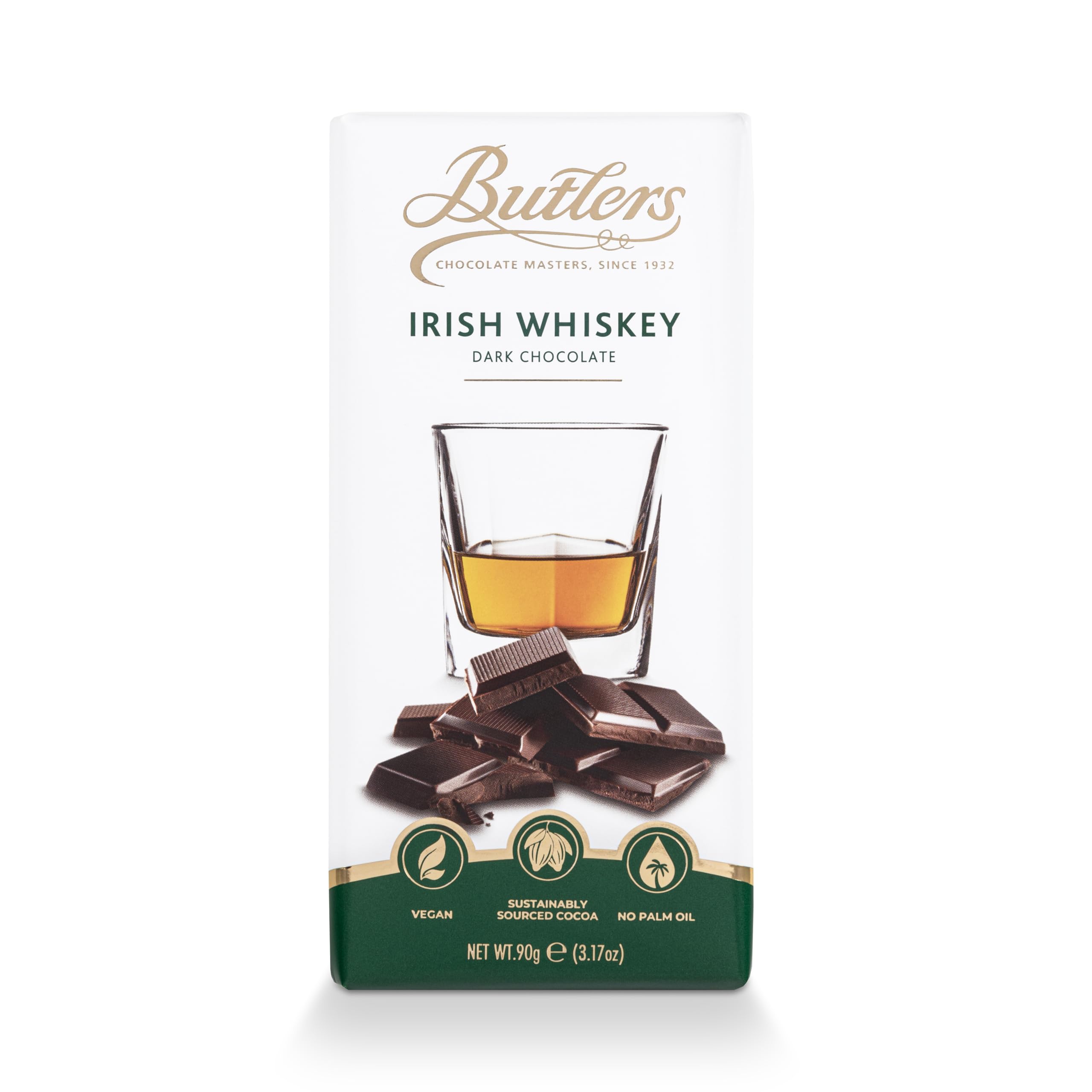 Butlers Dark Chocolate Irish Whiskey Bar 90g