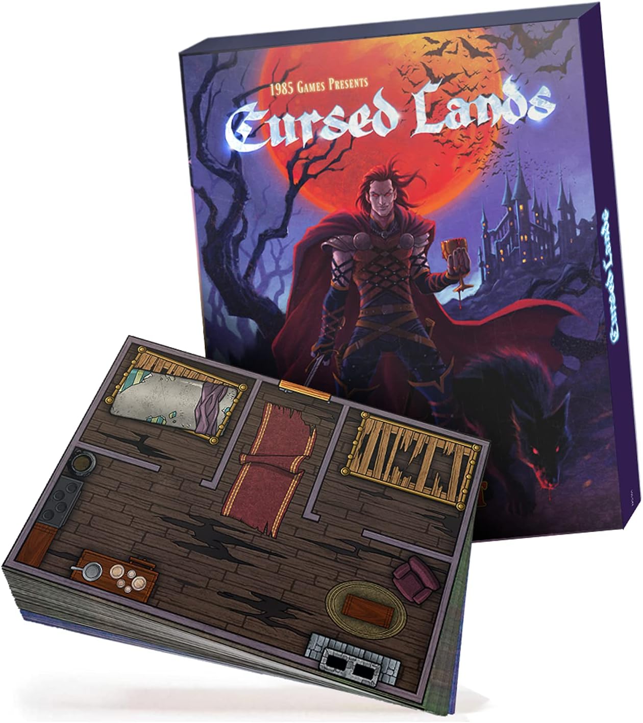 Dungeon Craft Cursed Lands Board Game - 1000+ Reversible Terrain Tiles for D&D Curse of Strahd