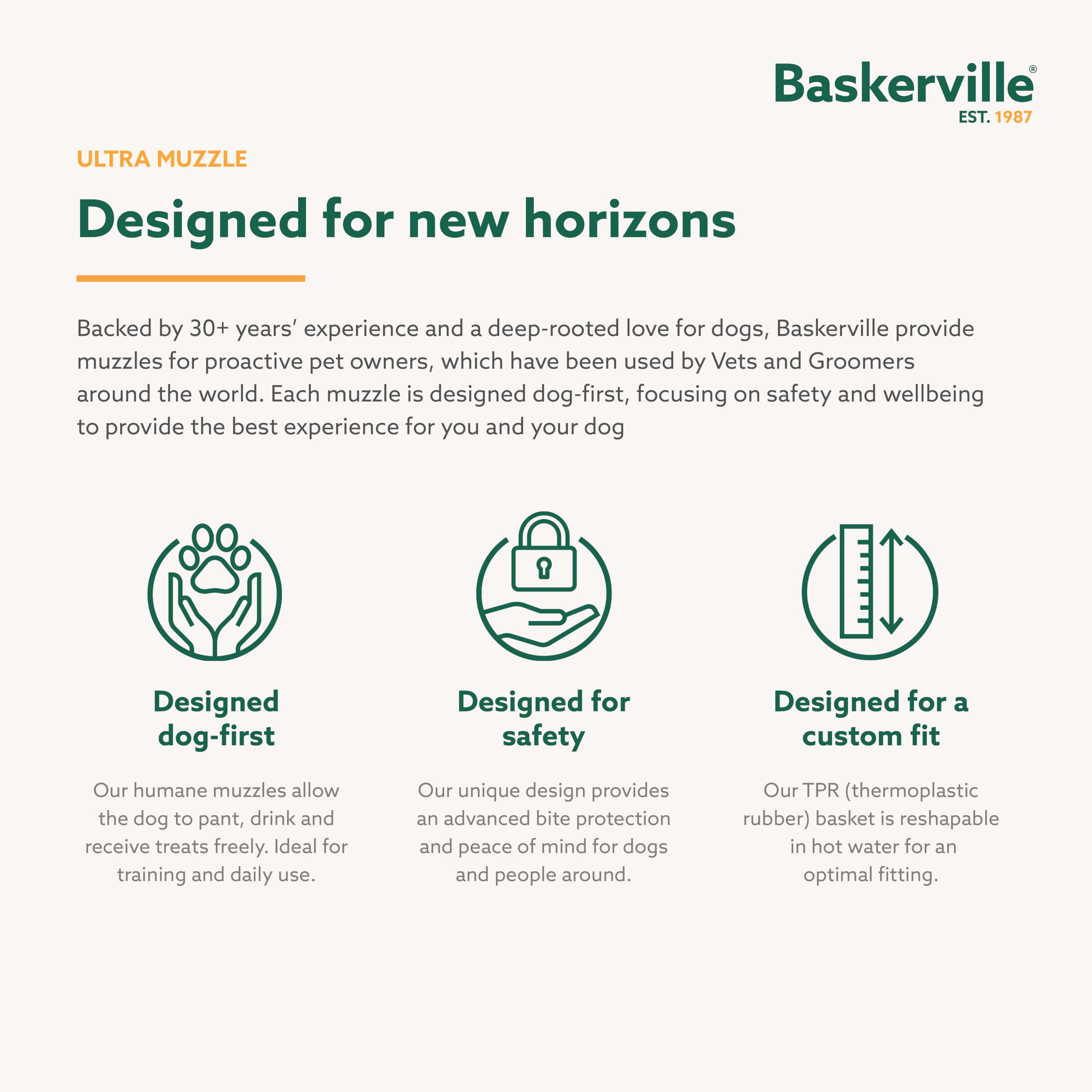 Baskerville ULTRA Muzzle - Patented Humane Design | Breathable | Size 5 8