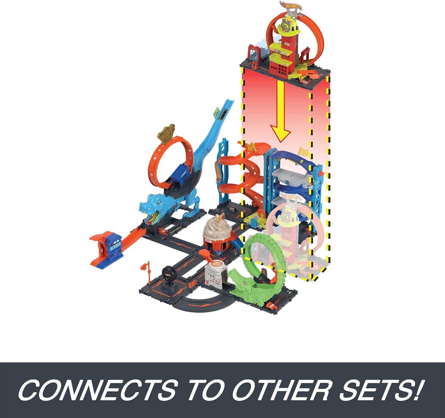 Hot Wheels City Super Loop Fire Station Playset - Stunt & Race Action for Kids 4+ 4