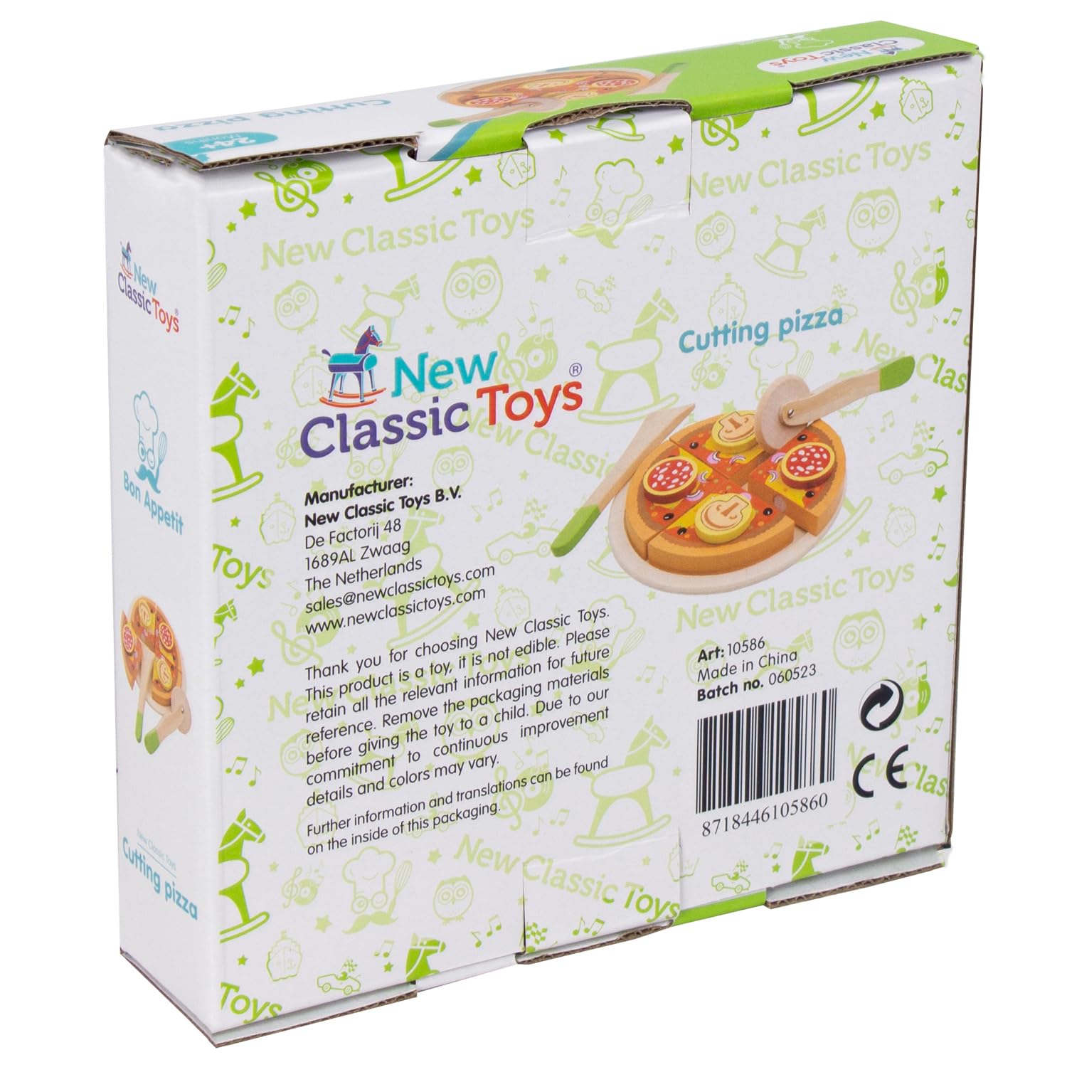 New Classic Toys 10586 Wooden Pretend Play Pizza Cutting Set - Educational Pretend Food for Toddlers & Kids, Ages 2+ 9