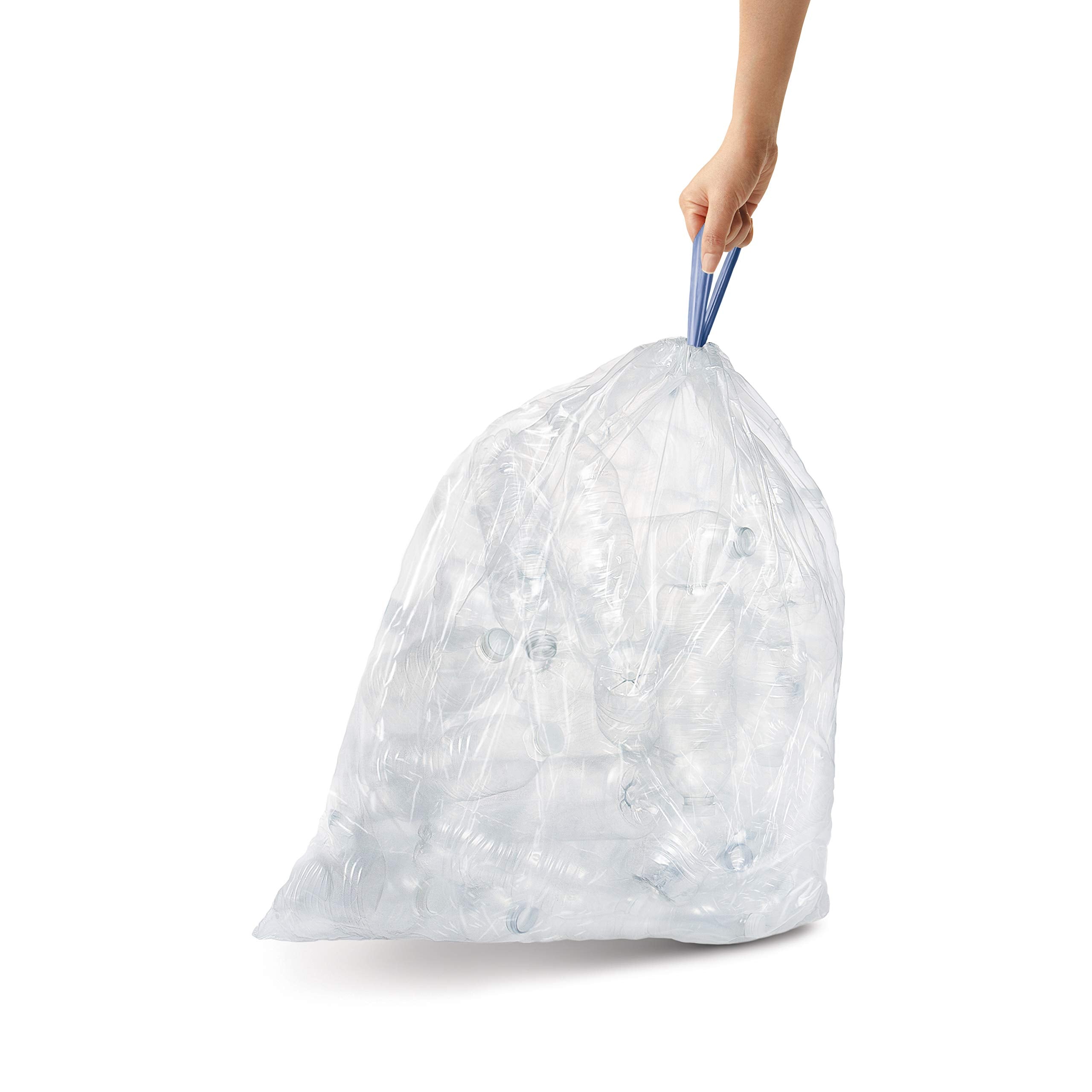 simplehuman Code J Custom Fit Bin Liners, White Plastic - Pack of 20 7