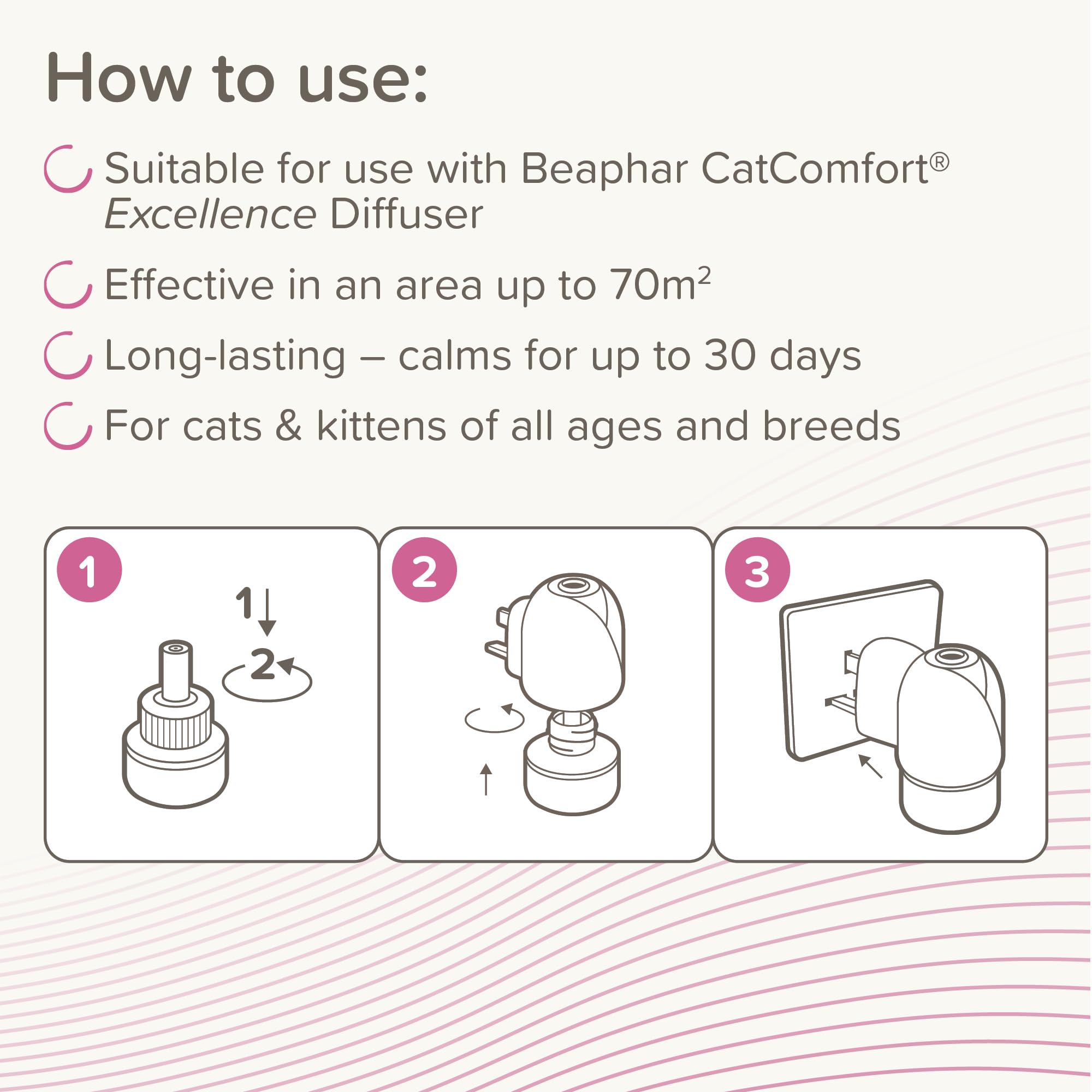 Beaphar CatComfort Excellence Refill – 30 Day Pheromone Calming for Cats | 48Ml 6
