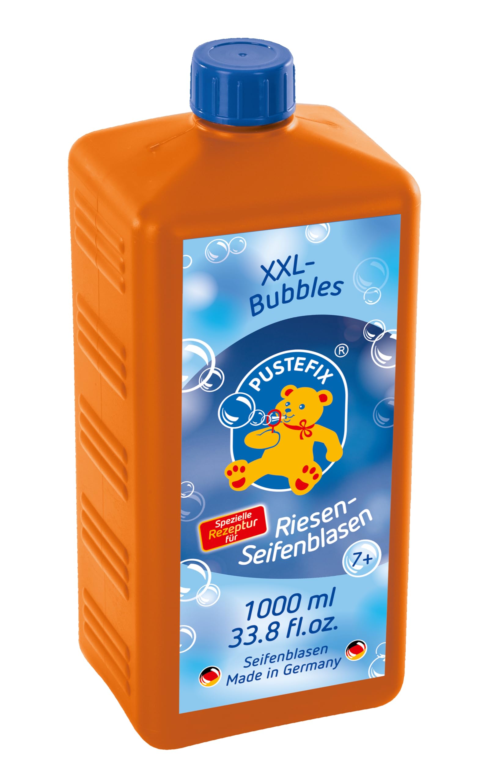 Pustefix XXL Bubble Solution Refill - 1000ml Maxi Bottle | Long-Lasting, Colorful Bubbles | Ages 7+