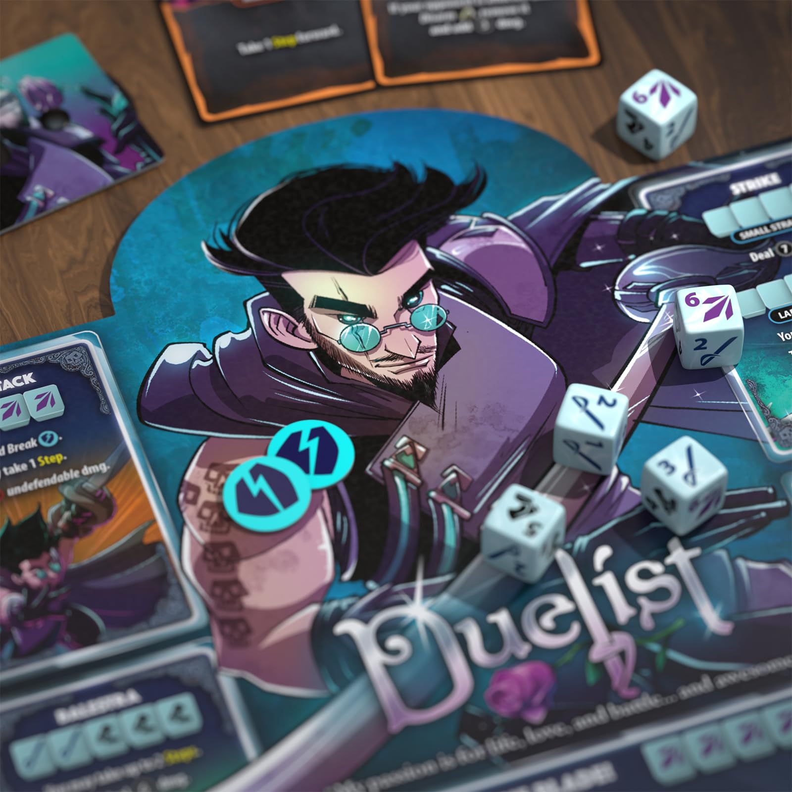 Dice Throne Duelist Hero Pack - Footwork Mechanic, Cross-Season Compatibility | 2-4 Players, Ages 8+ 3