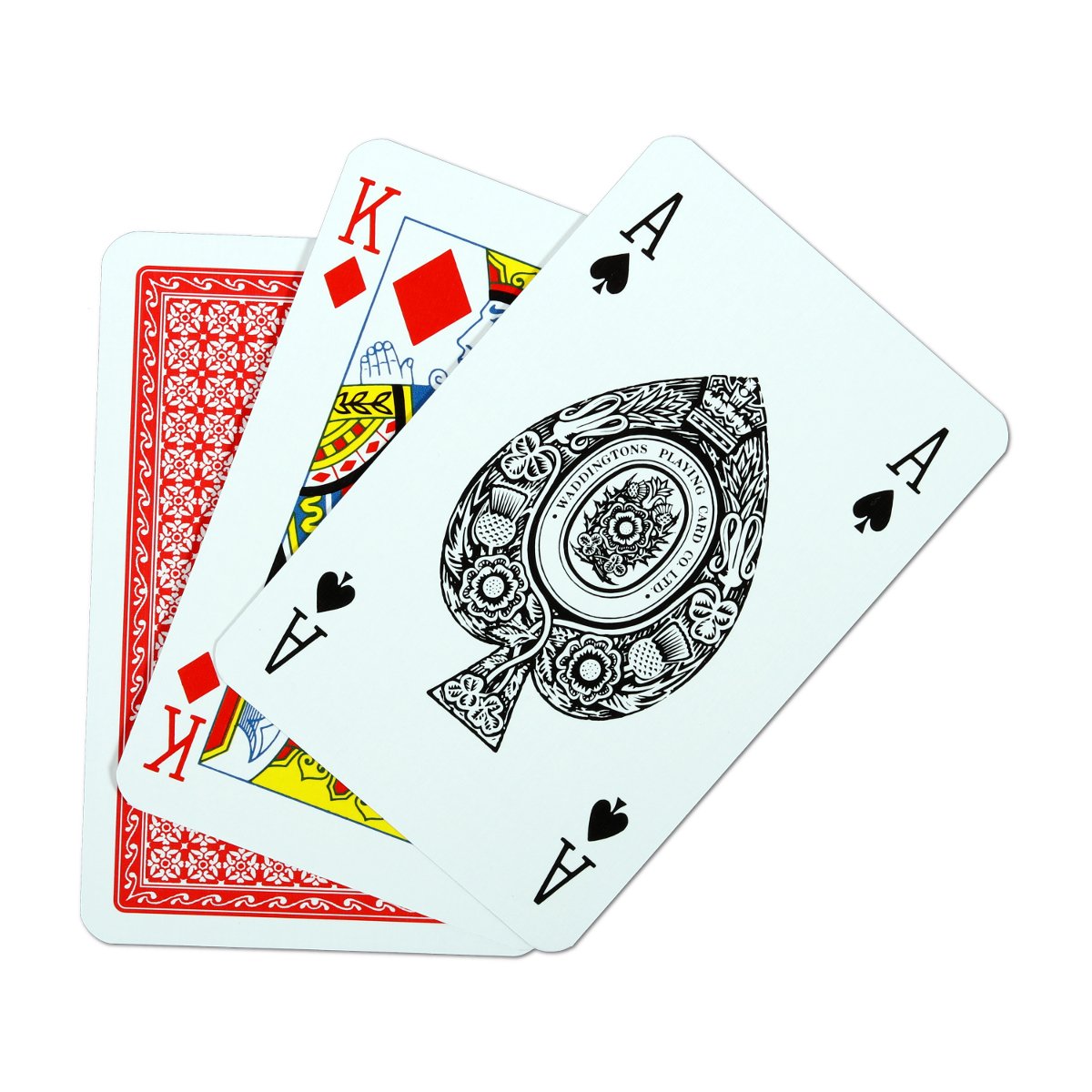 Waddingtons Number 1 Playing Cards - Classic Red & Blue Twin Pack | Linen Finish | Standard Edition 4