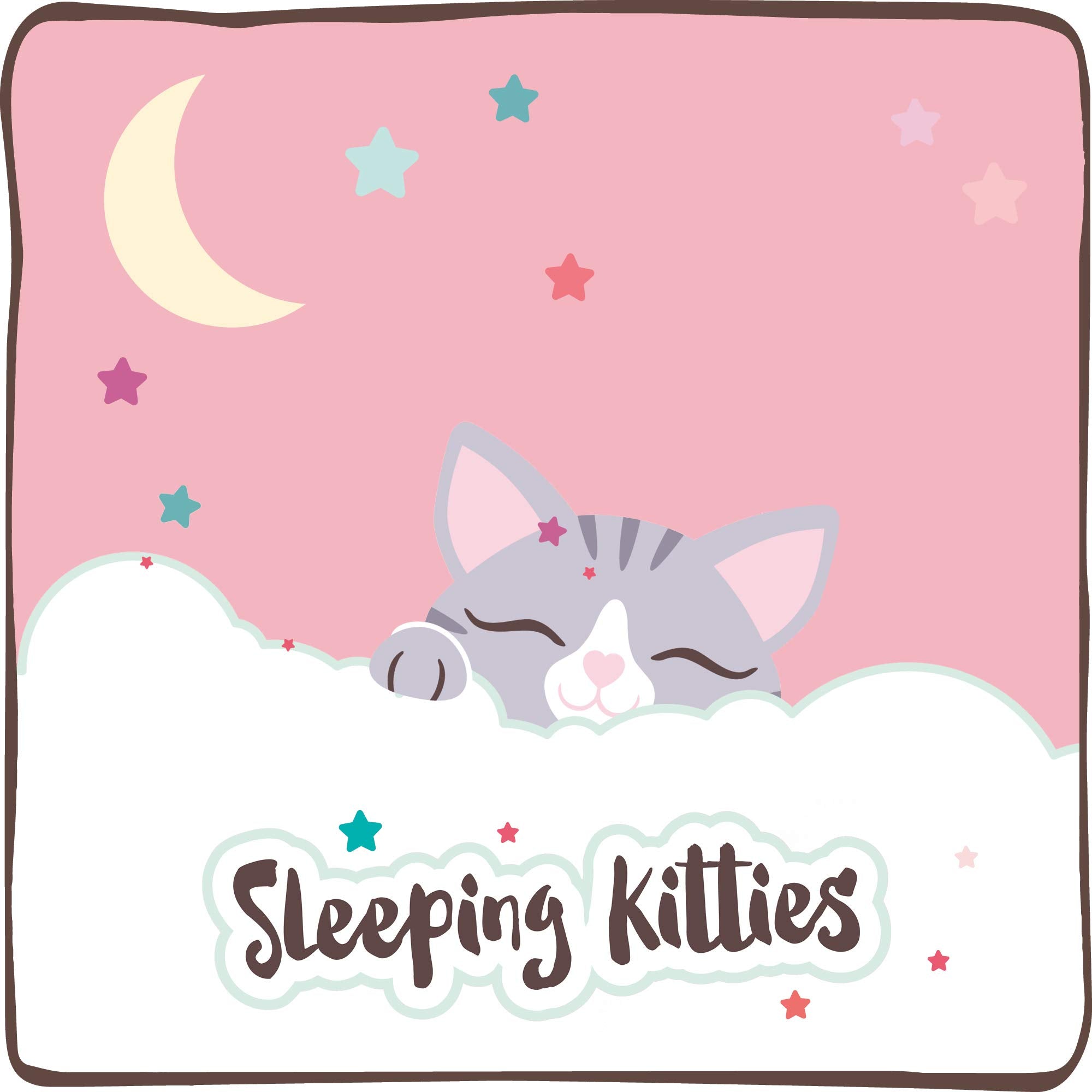 NICI Sleeping Kitties Soft Toy Cat in Pink-Purple Basket - 16 cm Plush Cuddly Animal for Babies & Kids 9