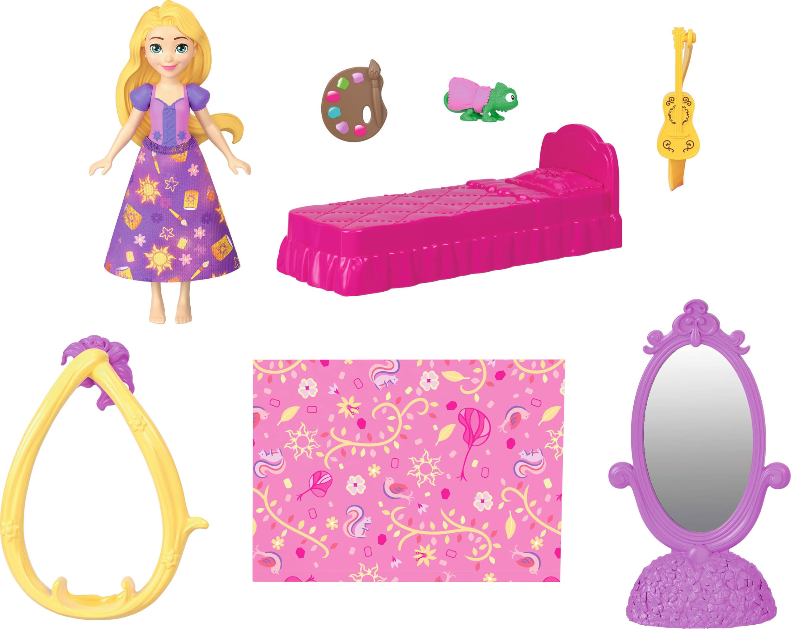 Mattel Disney Princess Rapunzel Storytime Stackers Doll House Playset - Tower with Doll, Pascal Figure & 7 Accessories 2