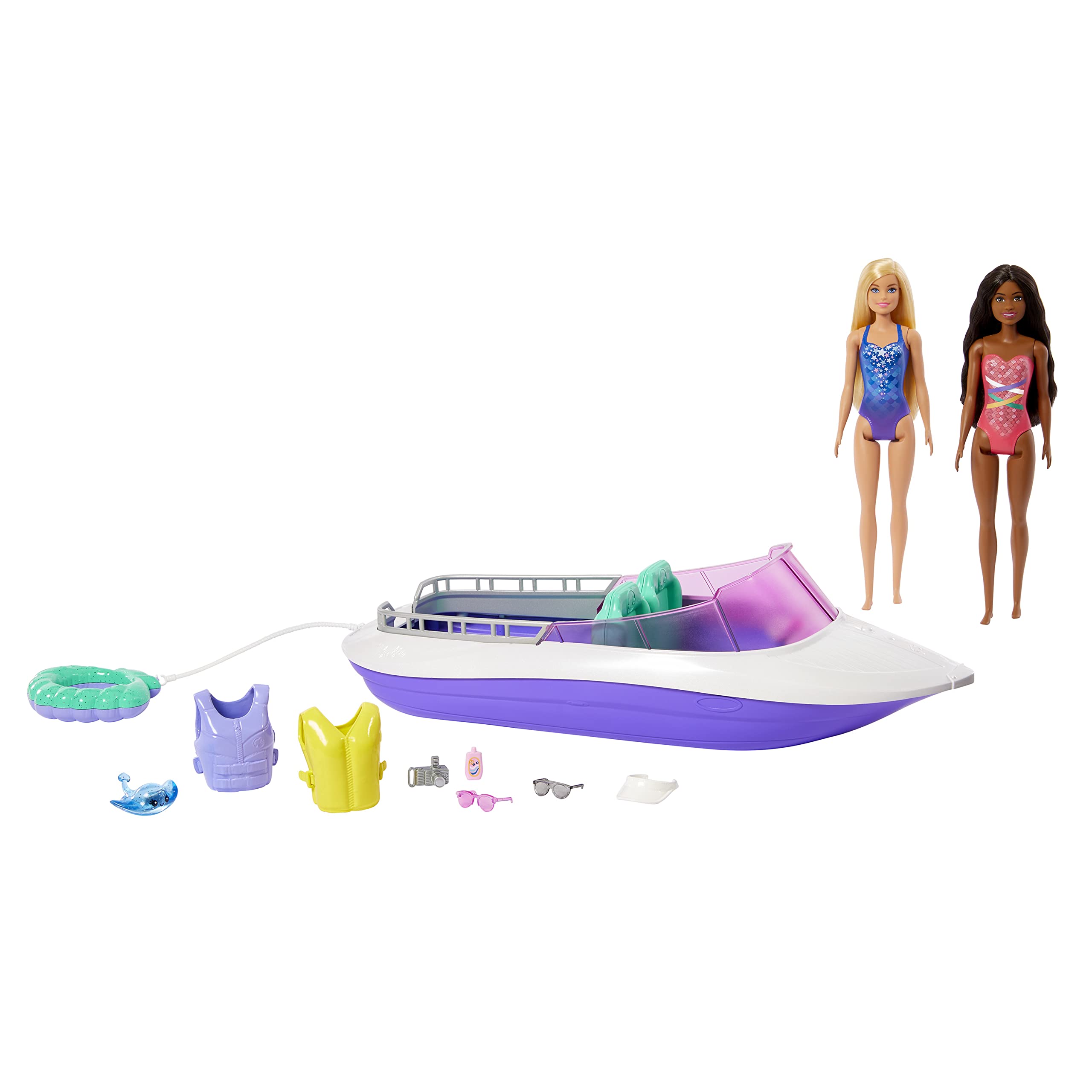 Barbie Mermaid Power Playset - 18-inch Floating Boat with 2 Dolls & Accessories | Ages 3+