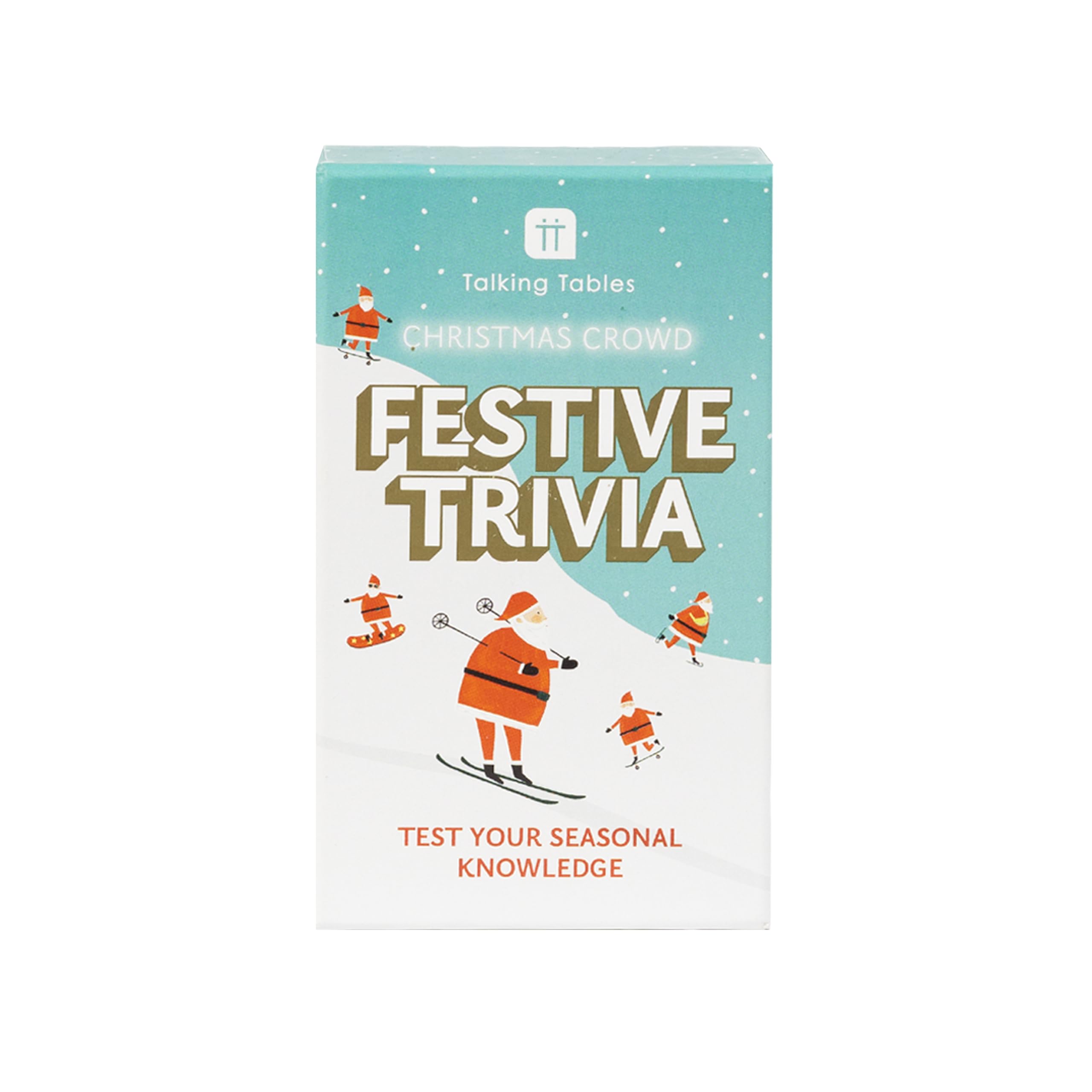 Talking Tables Christmas Festive Trivia Quiz Game, Secret Santa Question Cards