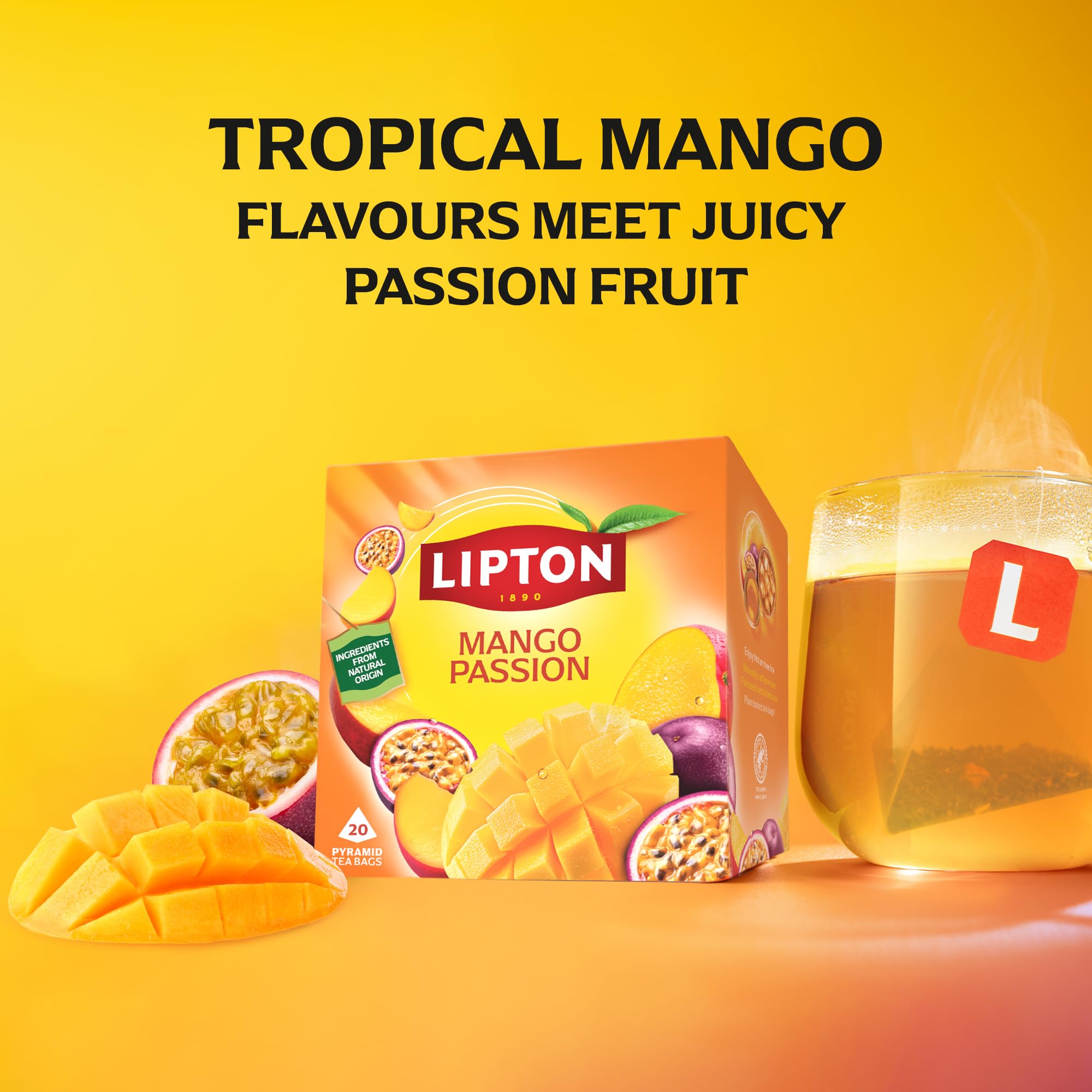 Lipton - Mango Passion Fruit Infusion Herbal Tea Bags 9