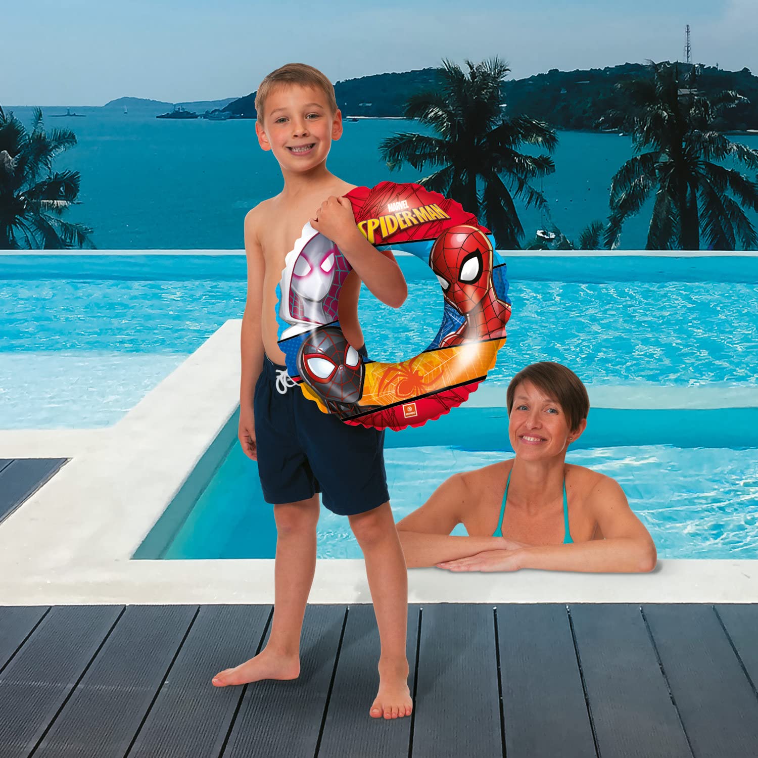 Mondo Spiderman Swim Ring - 50cm Diameter | PVC Material | Ages 2+