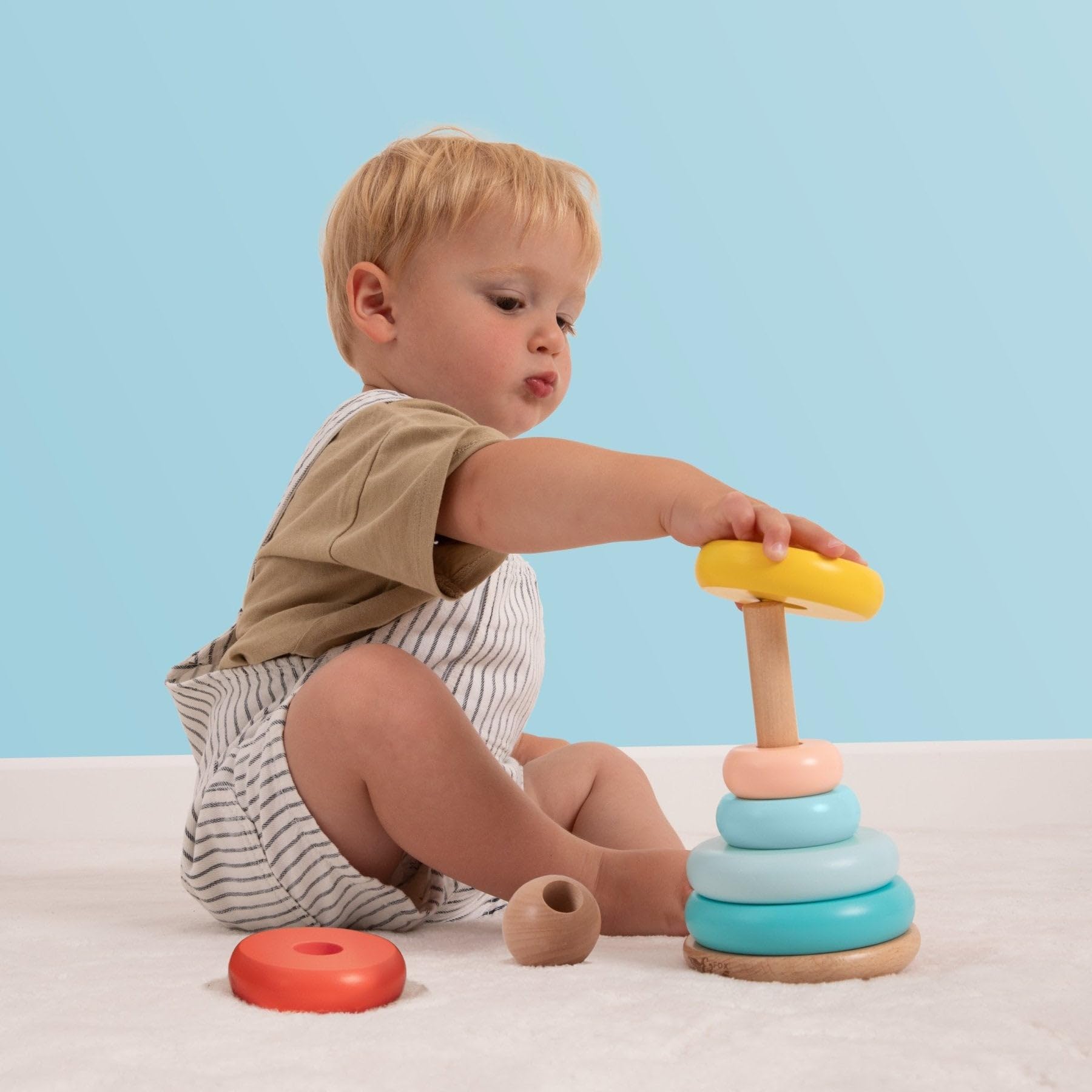 Owl & Fox Wooden Topple Tower - Stacking Toy for Toddlers 12 Months+ 4