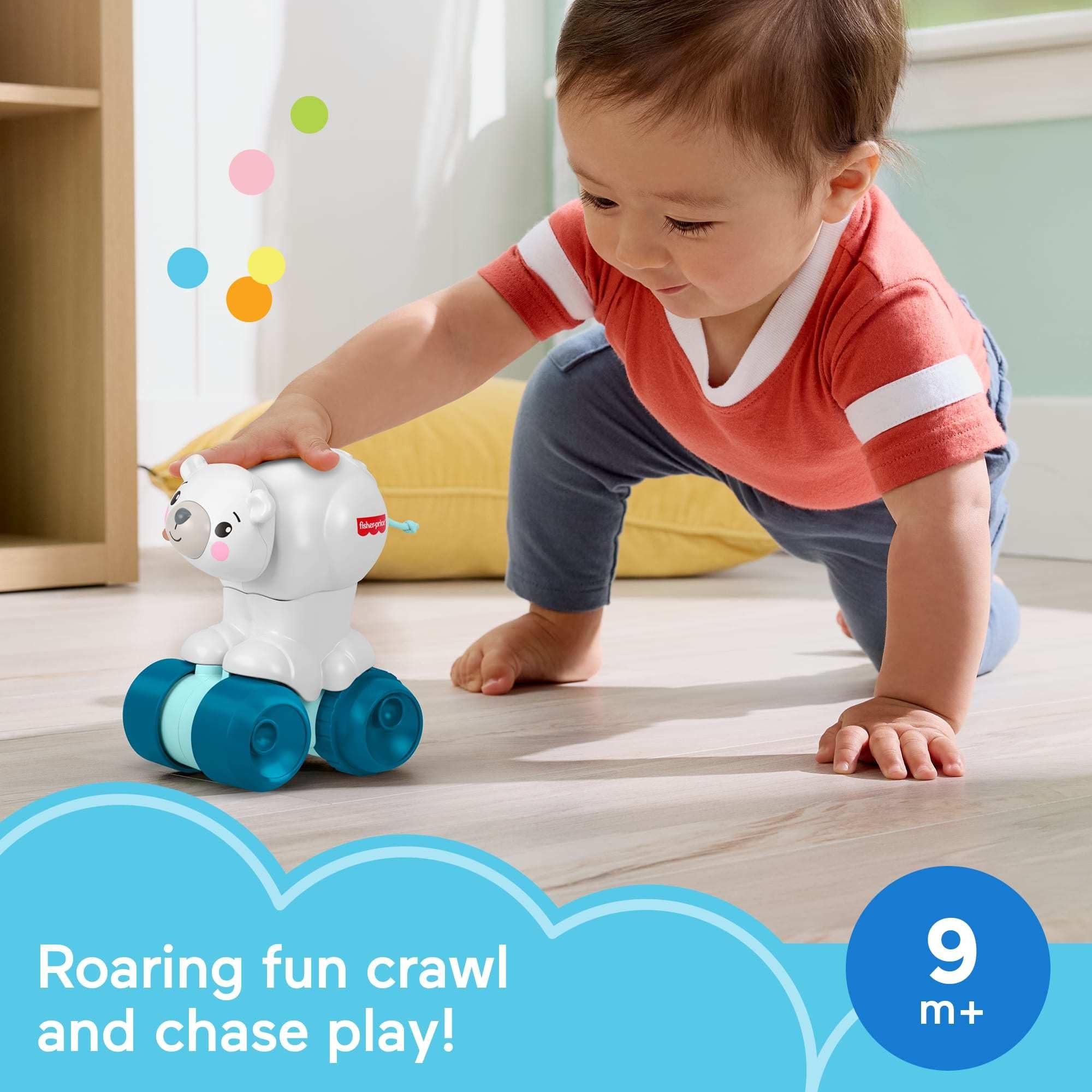 Fisher-Price Crawl-After Polar Bear - Animal-Themed Activity Toy for Babies 9M+ 8