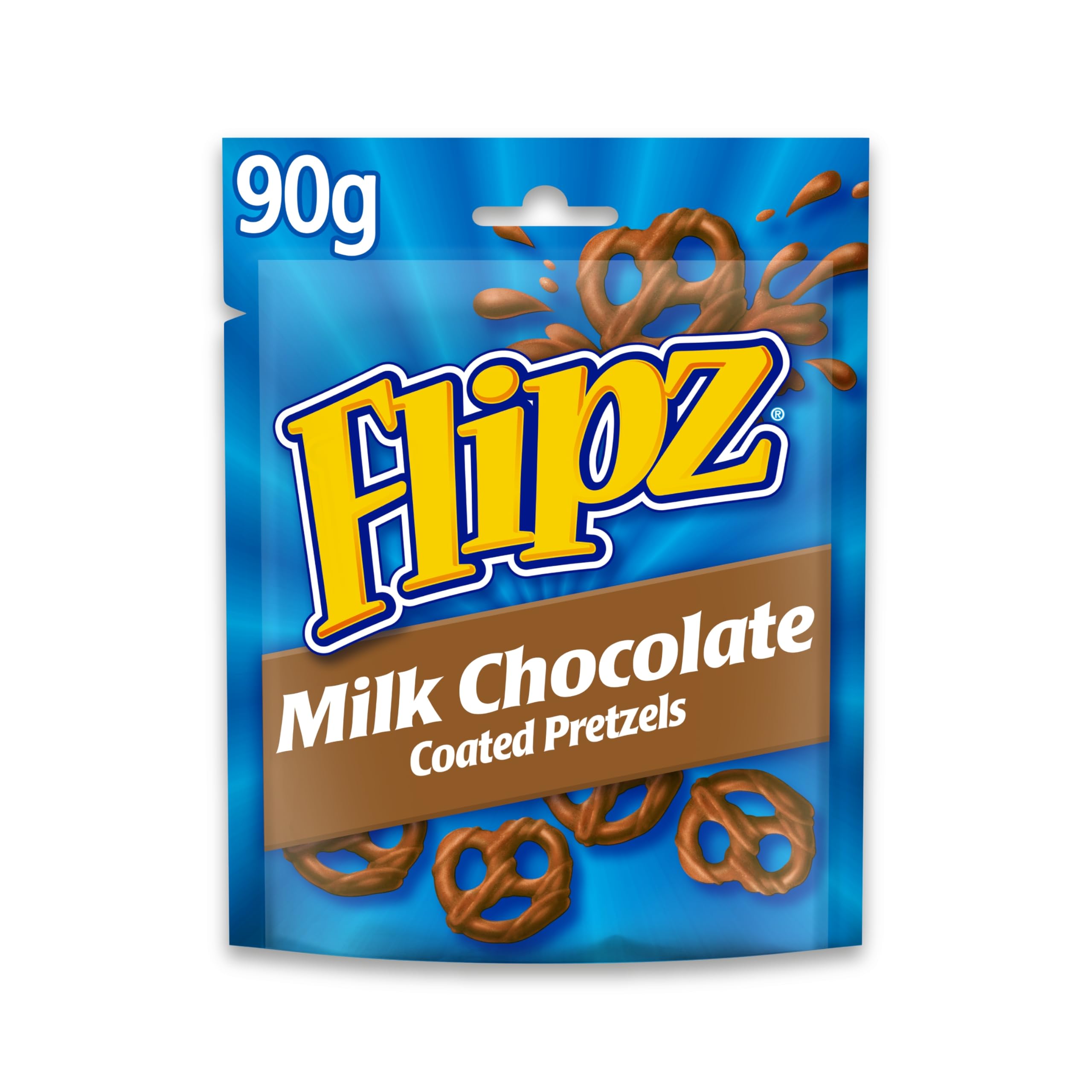 Flipz Milk Chocolate Coated Pretzel Snacks - Sweet & Salty Crunch | 90 g Pack