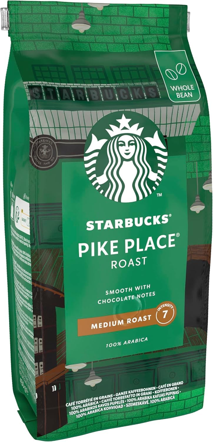 STARBUCKS Pike Place Roast Medium Roast Whole Bean Coffee - 4 x 450g Pack 3