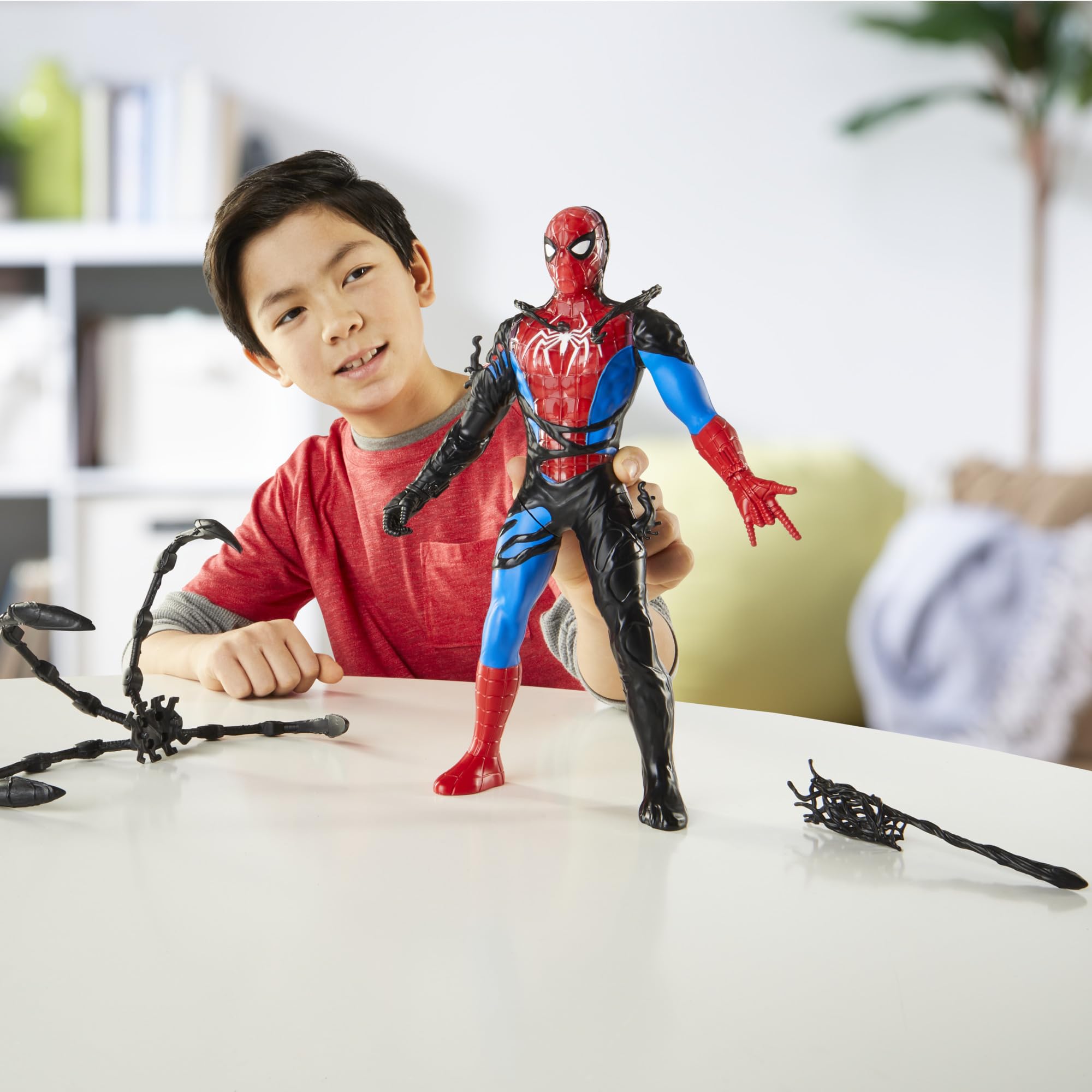 Marvel Spider-Man Liquid Shifter Action Figure - Venomized Transformation, 11-Inch Titan Hero Series Toy for Ages 4+ 4